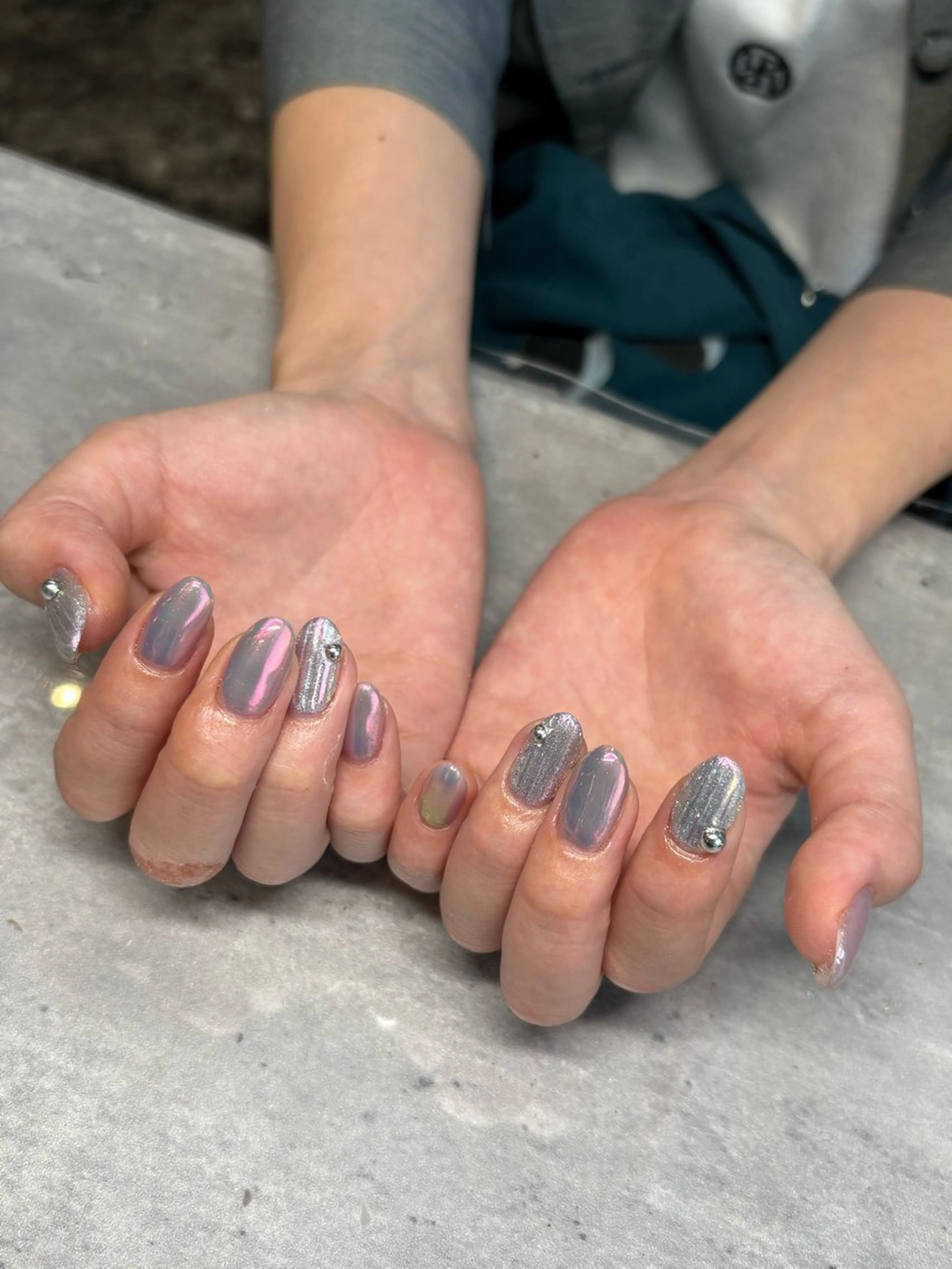 ネイル オーロラネイル マグネットネイル sato marinのネイルデザイン