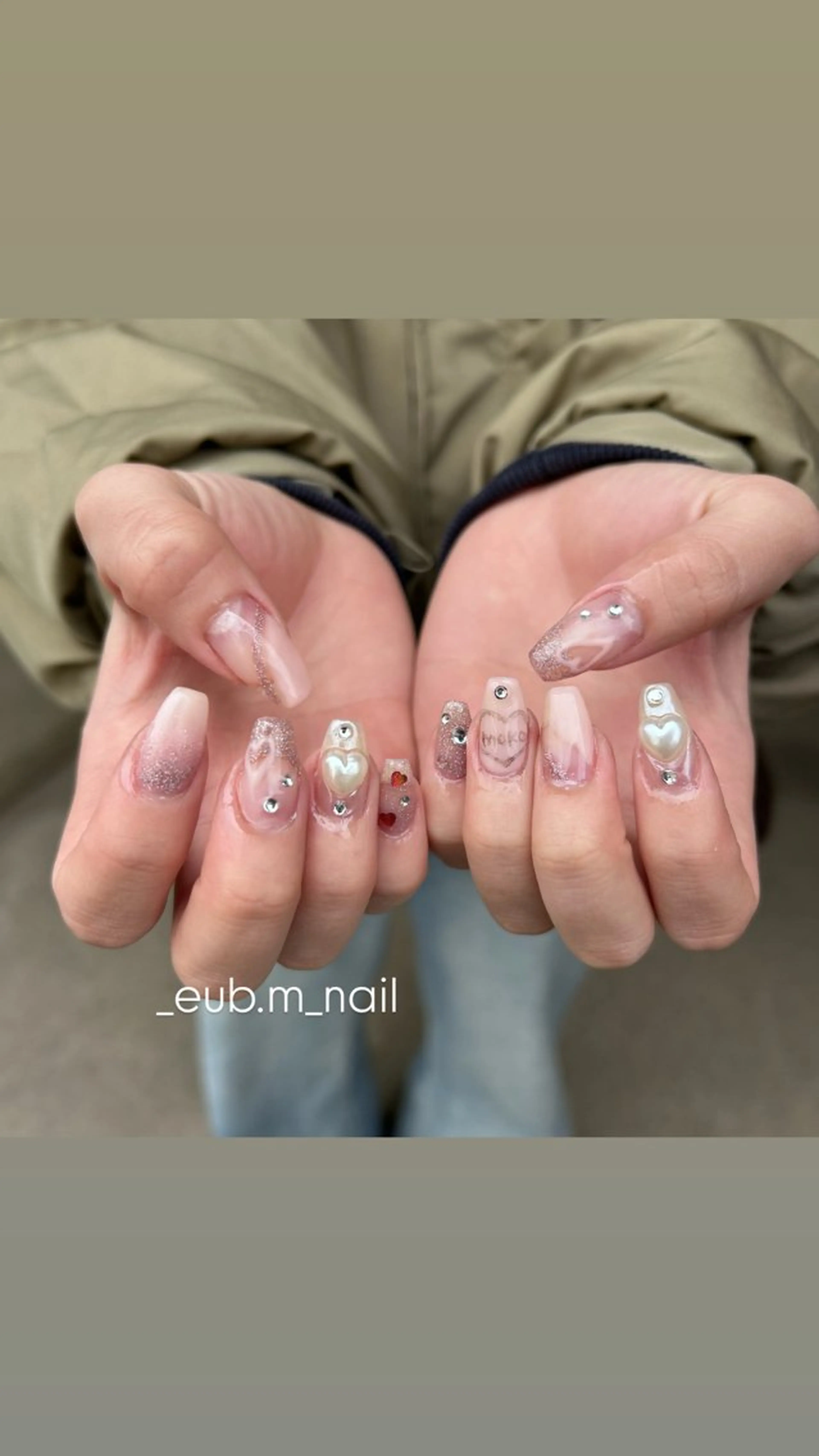 ネイル ガーリー ハンドネイル 深夜ネイルサロン eub.m_nailのネイルデザイン