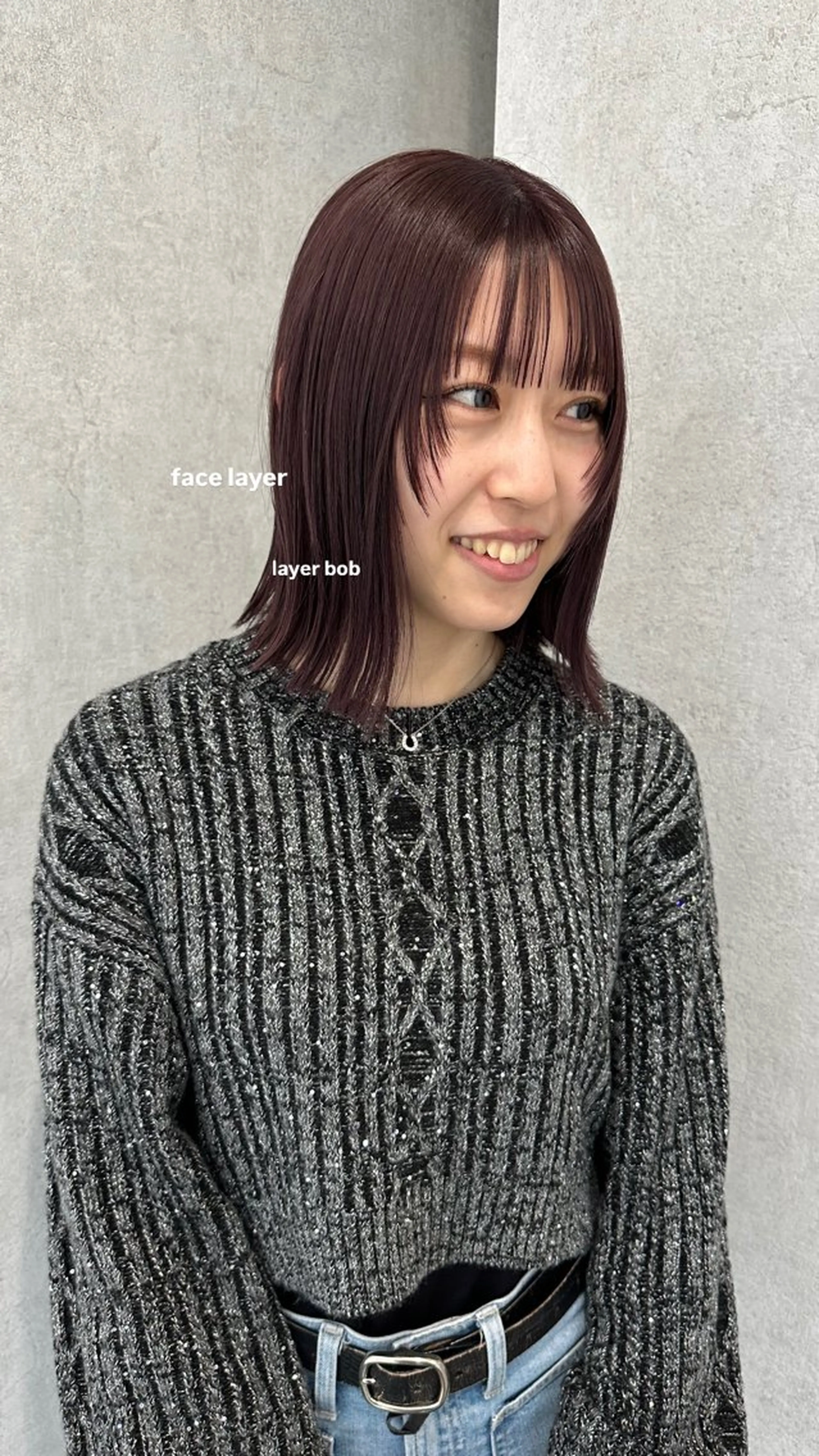 ミディアム カット トリートメント v-lab studio所属・韓国レイヤーカット/ 艶カラー/ noaのヘアスタイル