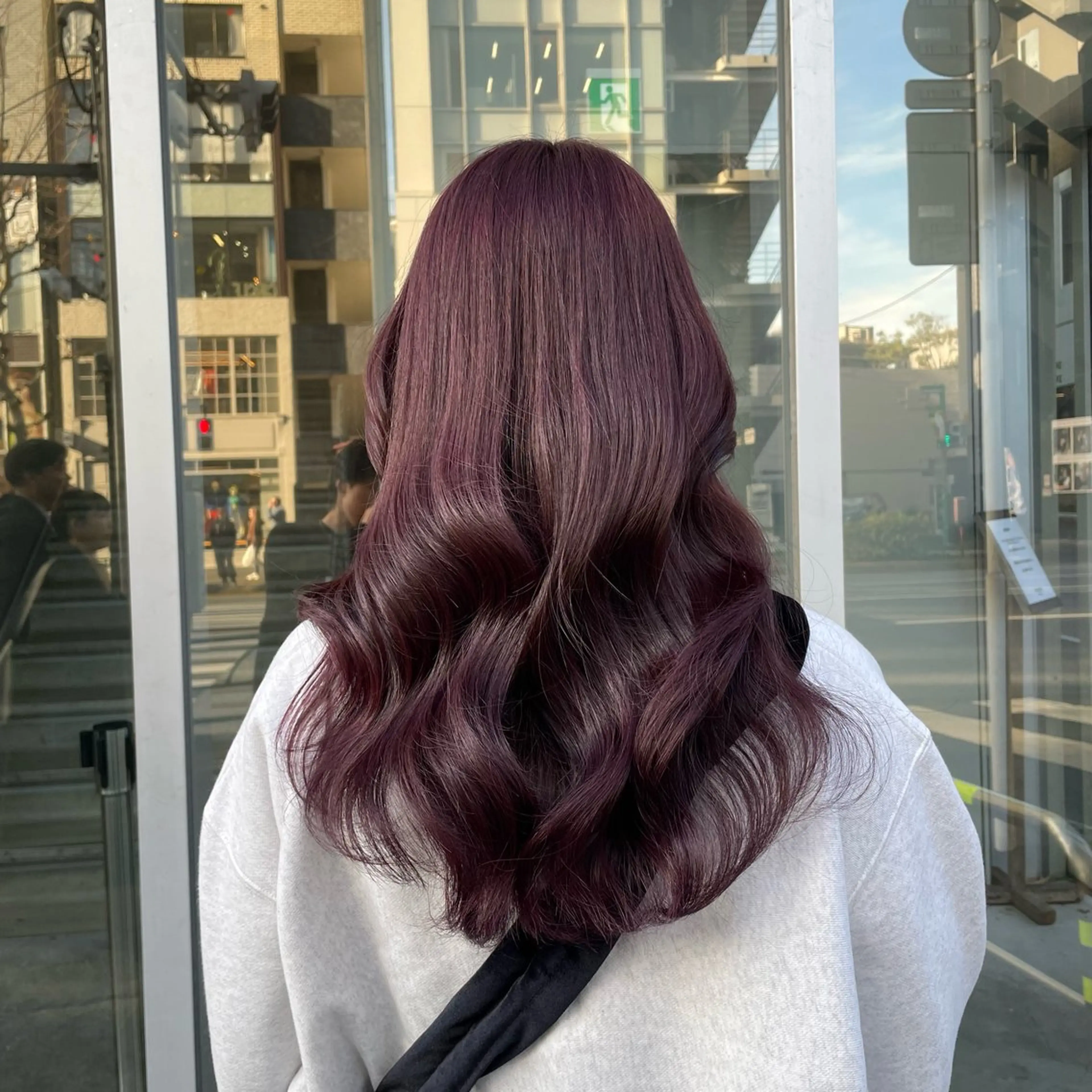 セミロング カラー 大人っぽ♡上品な暖色 ♡ブリーチなし♡のヘアスタイル