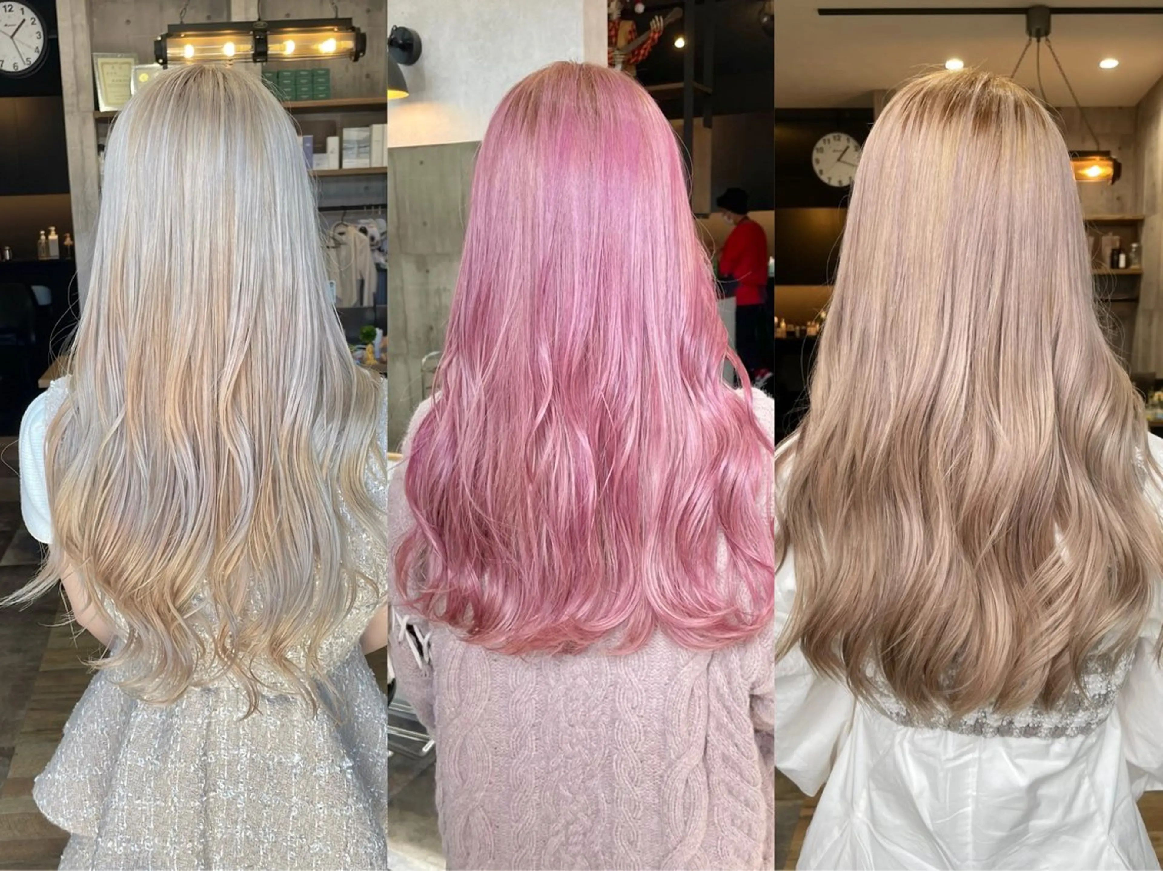 【人気のダブルカラーデザイン】ミルクティー、ホワイト、シルバーカラー、ペールカラーの写真