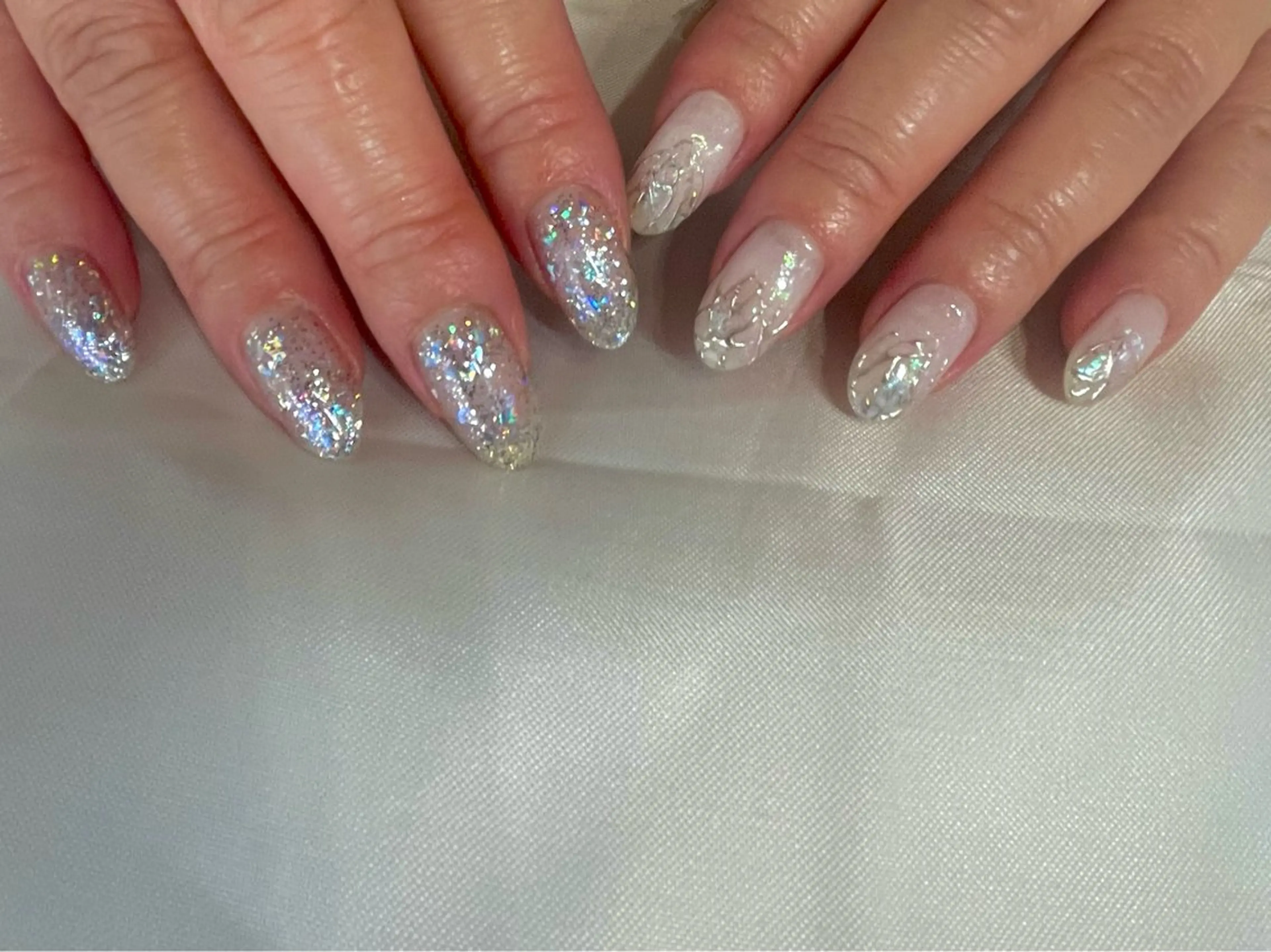 メンズ ネイル ラメ(グリッター) Chérinail 爪のお手入れのネイルデザイン