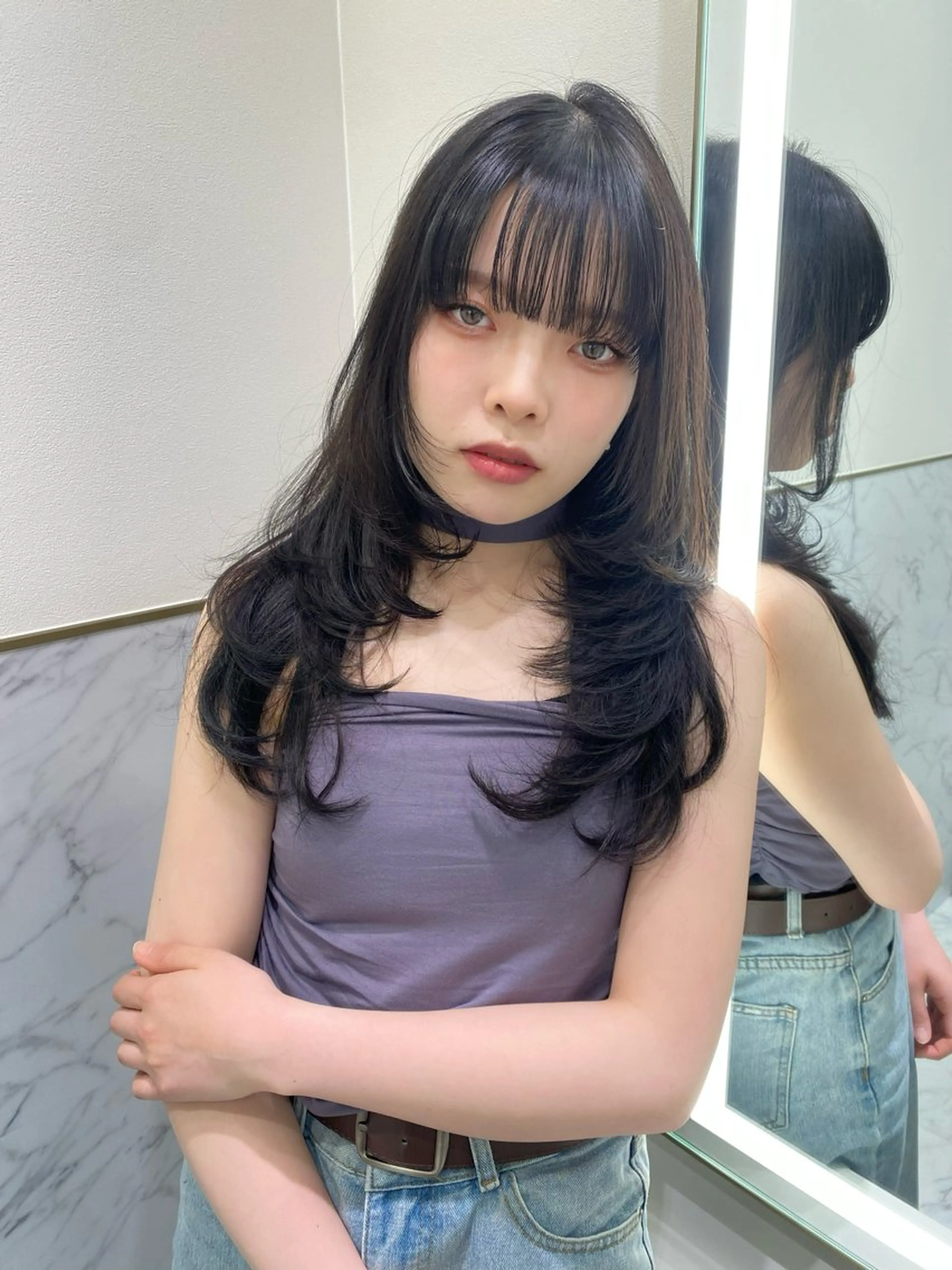 ミディアム カット Okamura Chisatoのヘアスタイル