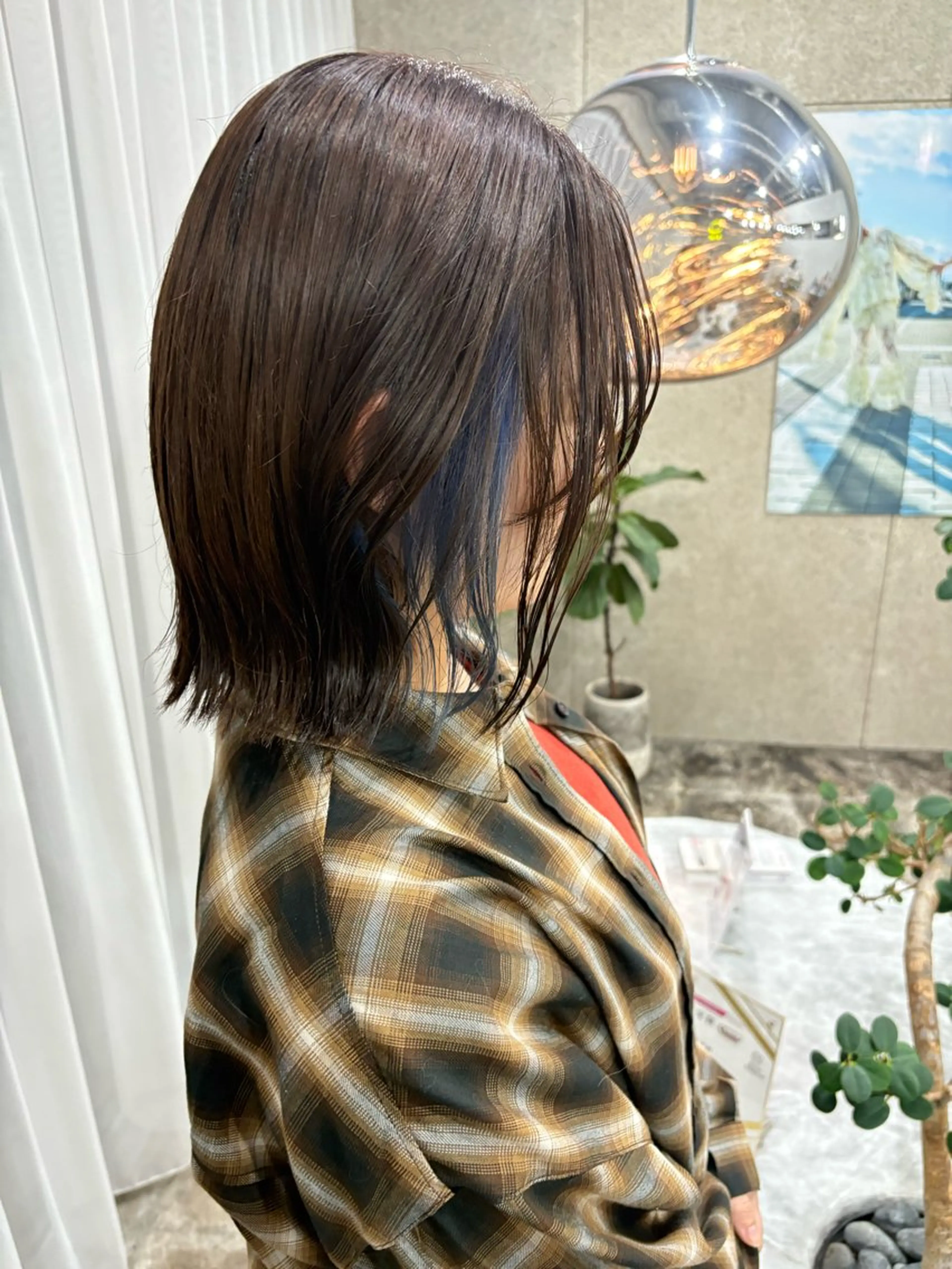カラー ブルーカラー グレージュ インナーカラー ネイビーカラー オリーブグレージュ ヘアカラー KUBO HADUKIのヘアスタイル