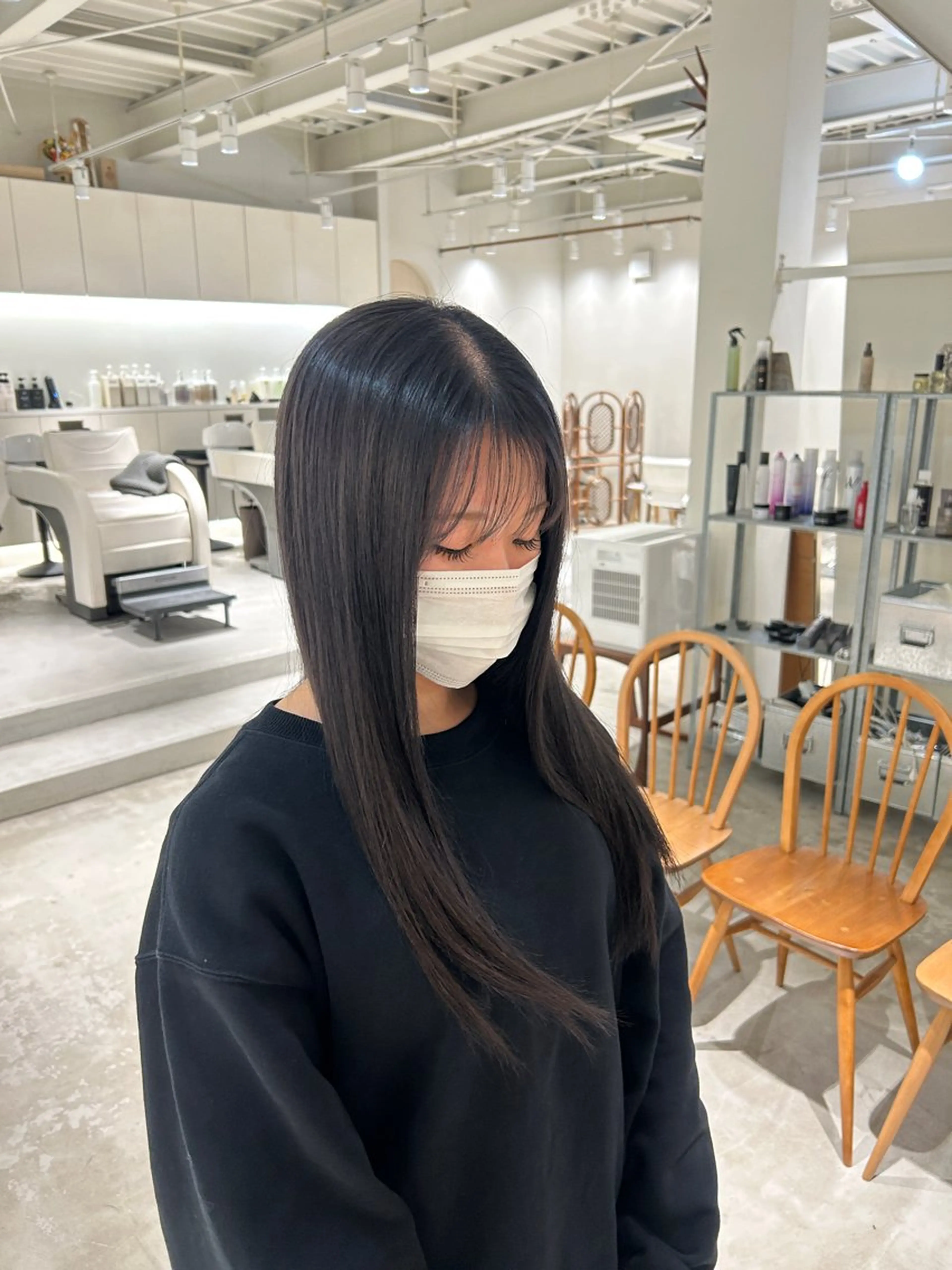 ロング カラー ヘアカラー 篠原 若奈のヘアスタイル