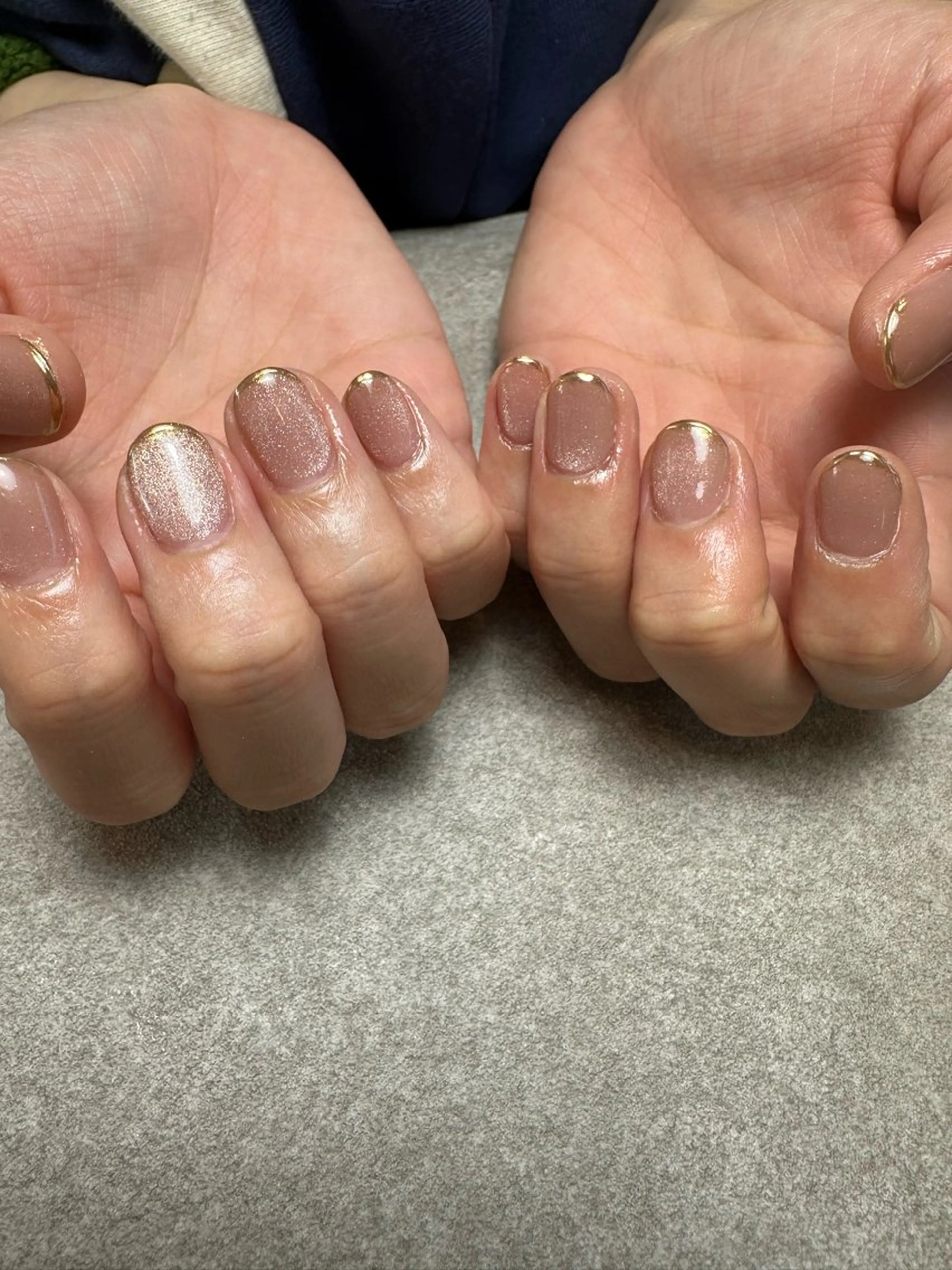 ネイル フレンチネイル マグネットネイル ミラーネイル オフィスネイル シンプルネイル nailroom Anmie.のネイルデザイン