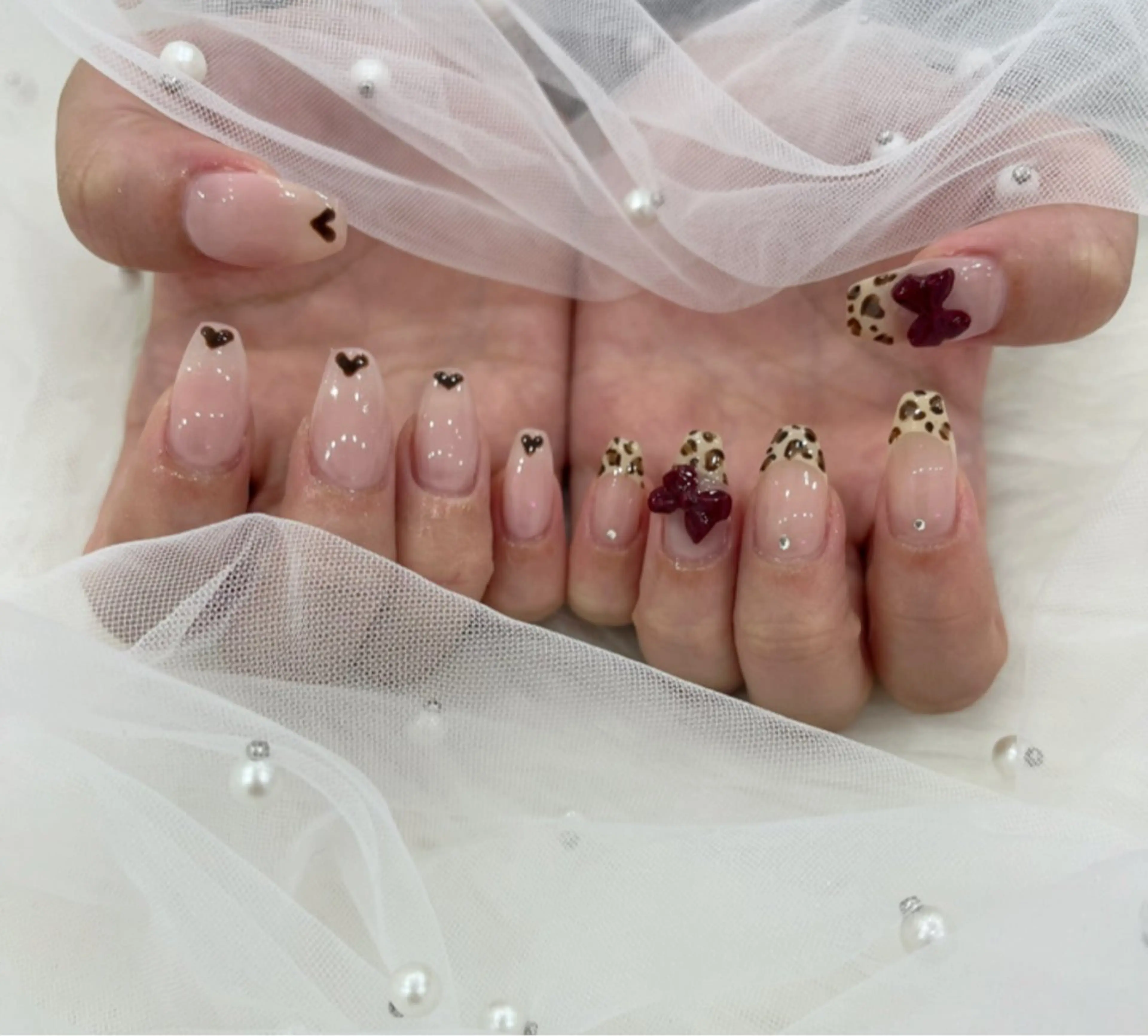 ネイル 長さ出し フットネイル ジェルネイル 韓国ネイル マグネットネイル #Amin nail salonのネイルデザイン