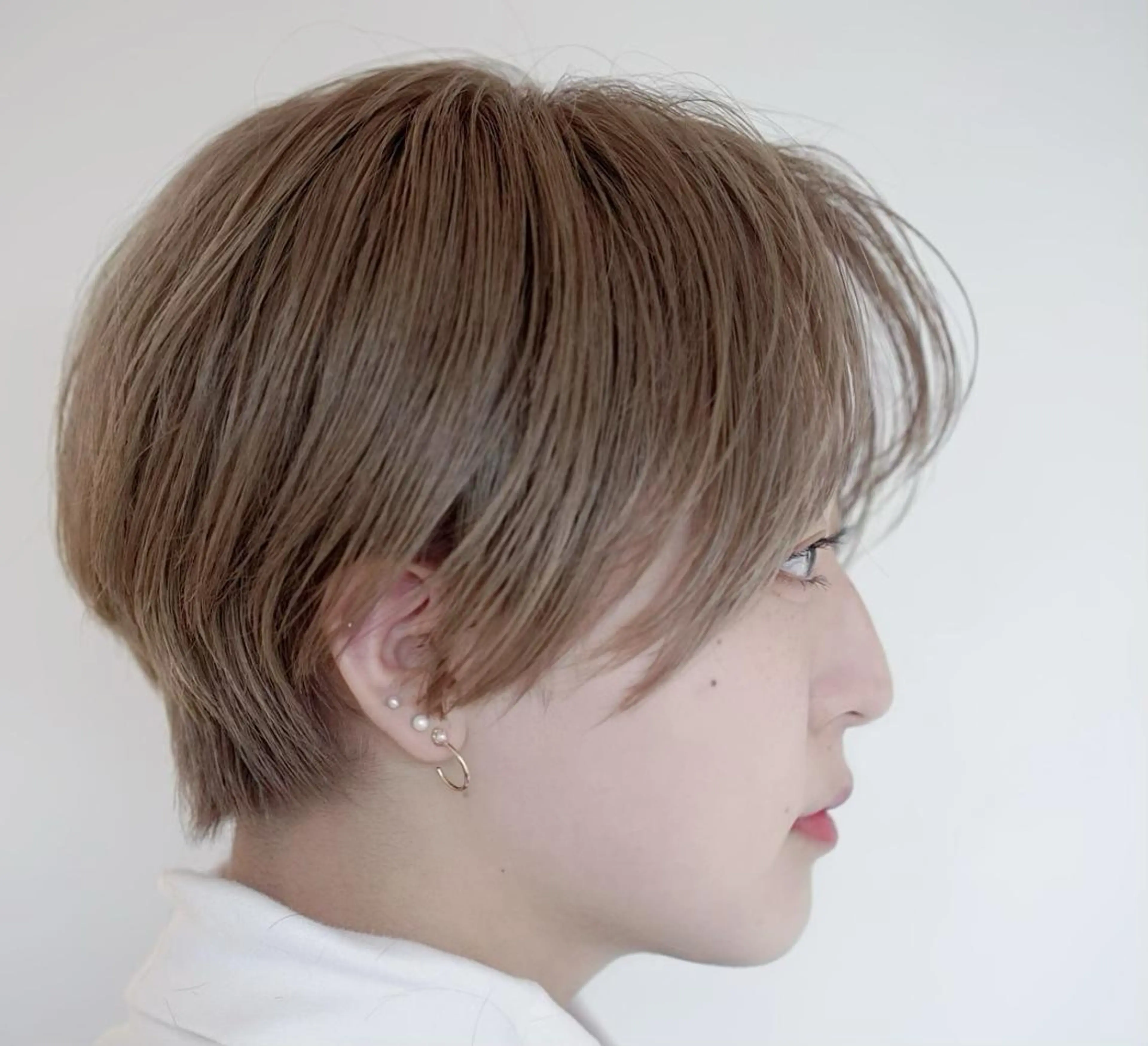 ショート カラー ナガス カズアキのヘアスタイル