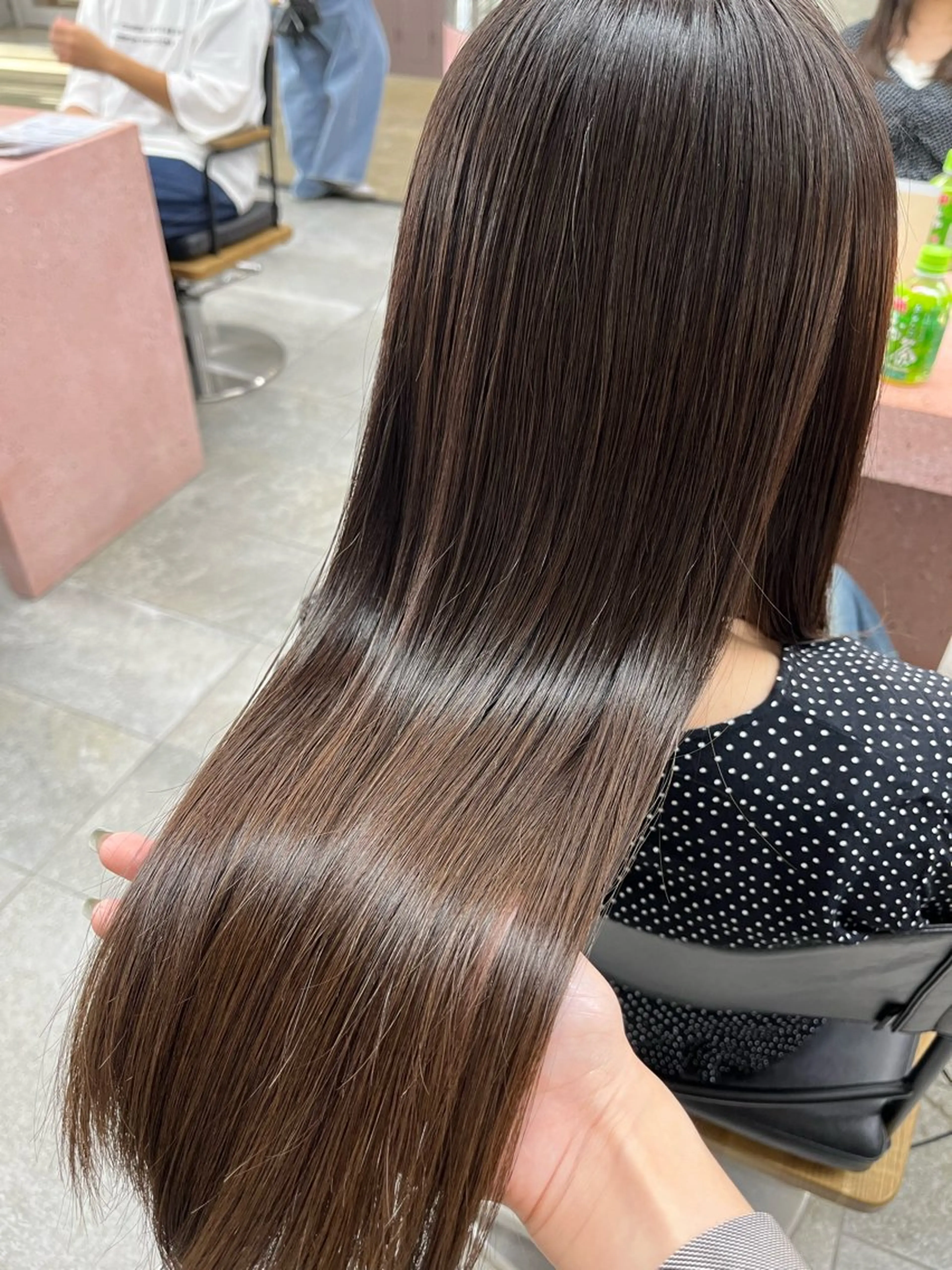 ロング カット 縮毛矯正 トリートメント オリーブ/レイヤー/ 酸性ストレート/ゆなのヘアスタイル