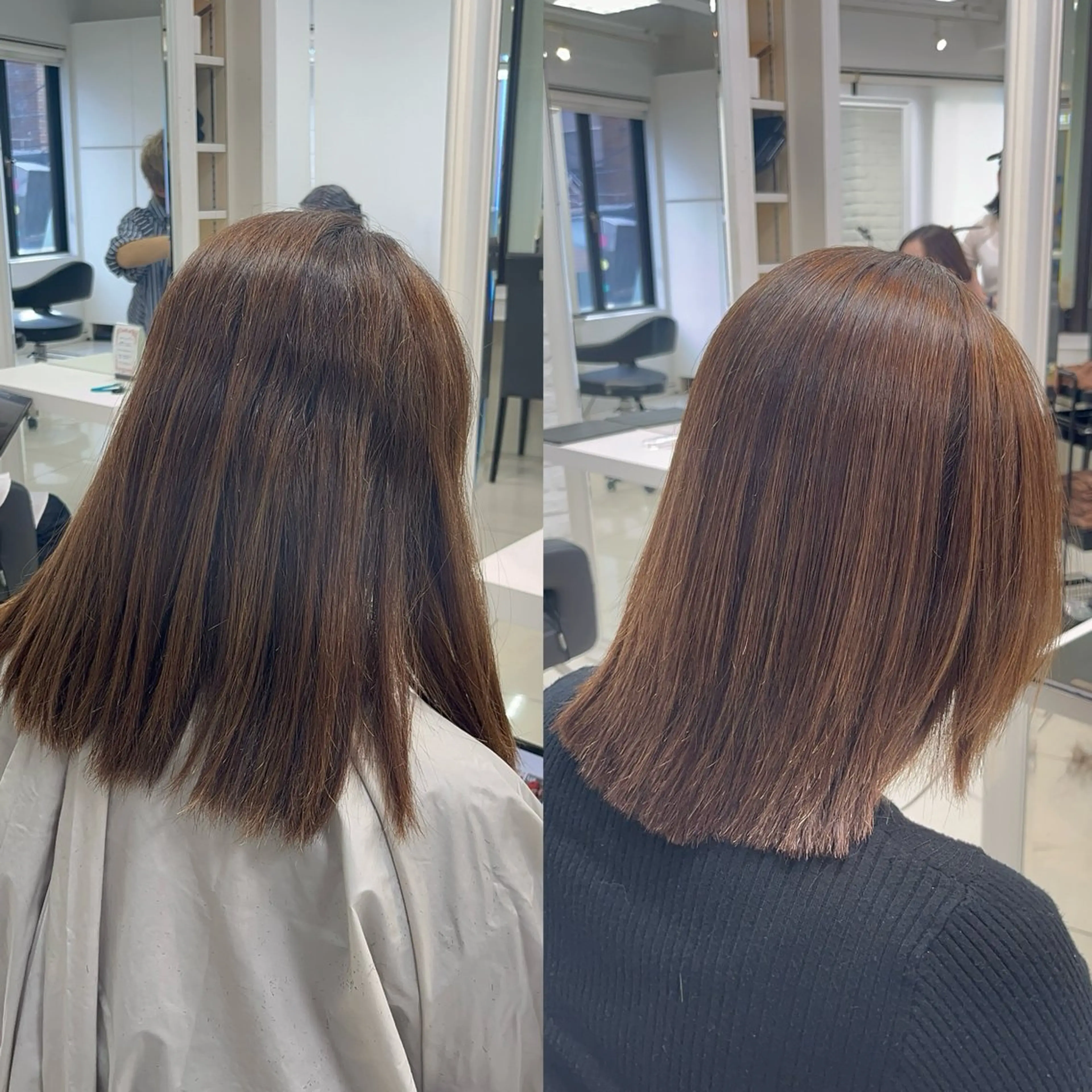 ミディアム パーマ カット 縮毛矯正 縮毛矯正指名No.1 艶カラー/SHIMAのヘアスタイル