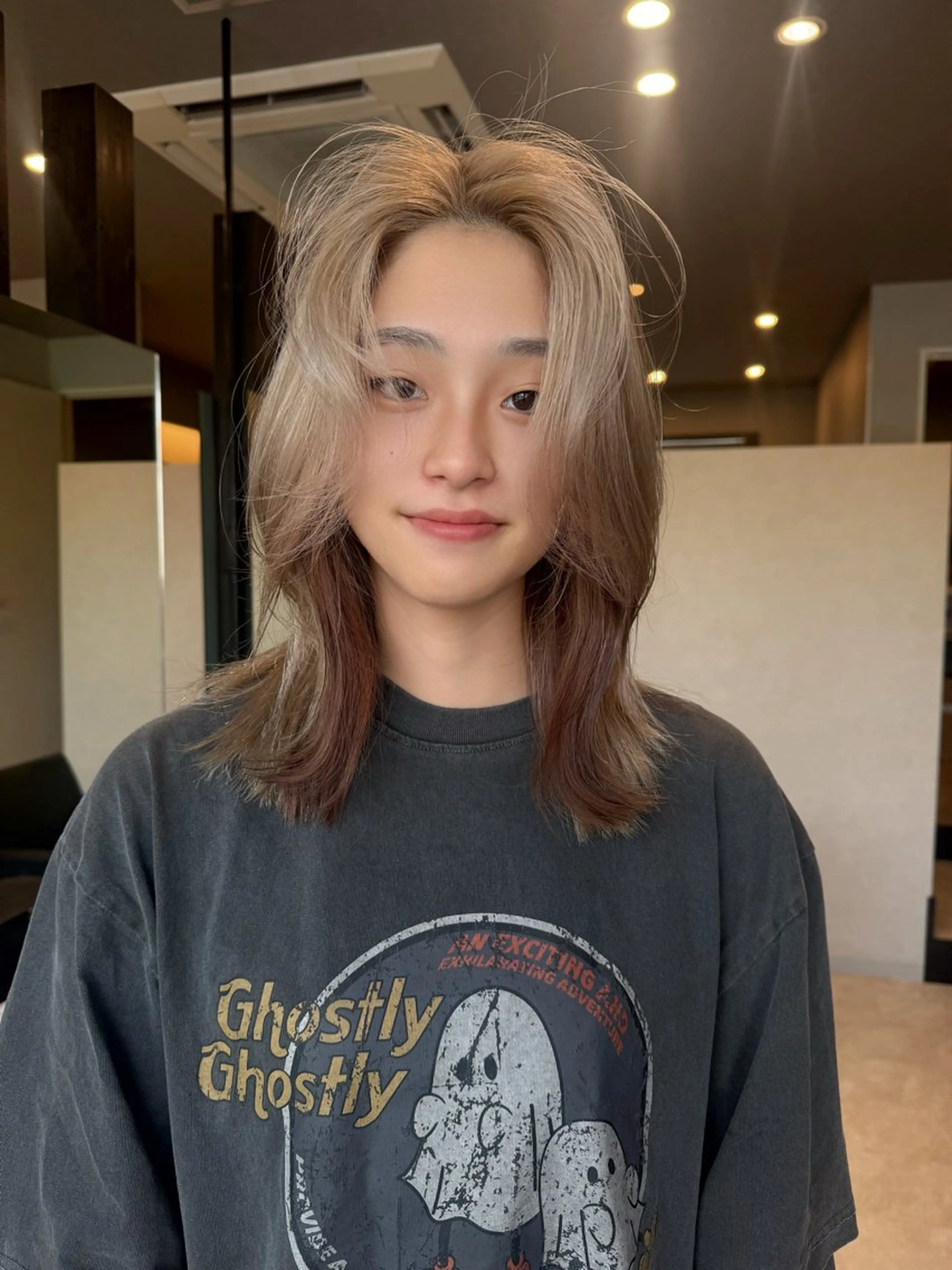 ミディアム カラー インナーカラー ヘアカラー 透明カラー/レイヤー misaki °*のヘアスタイル