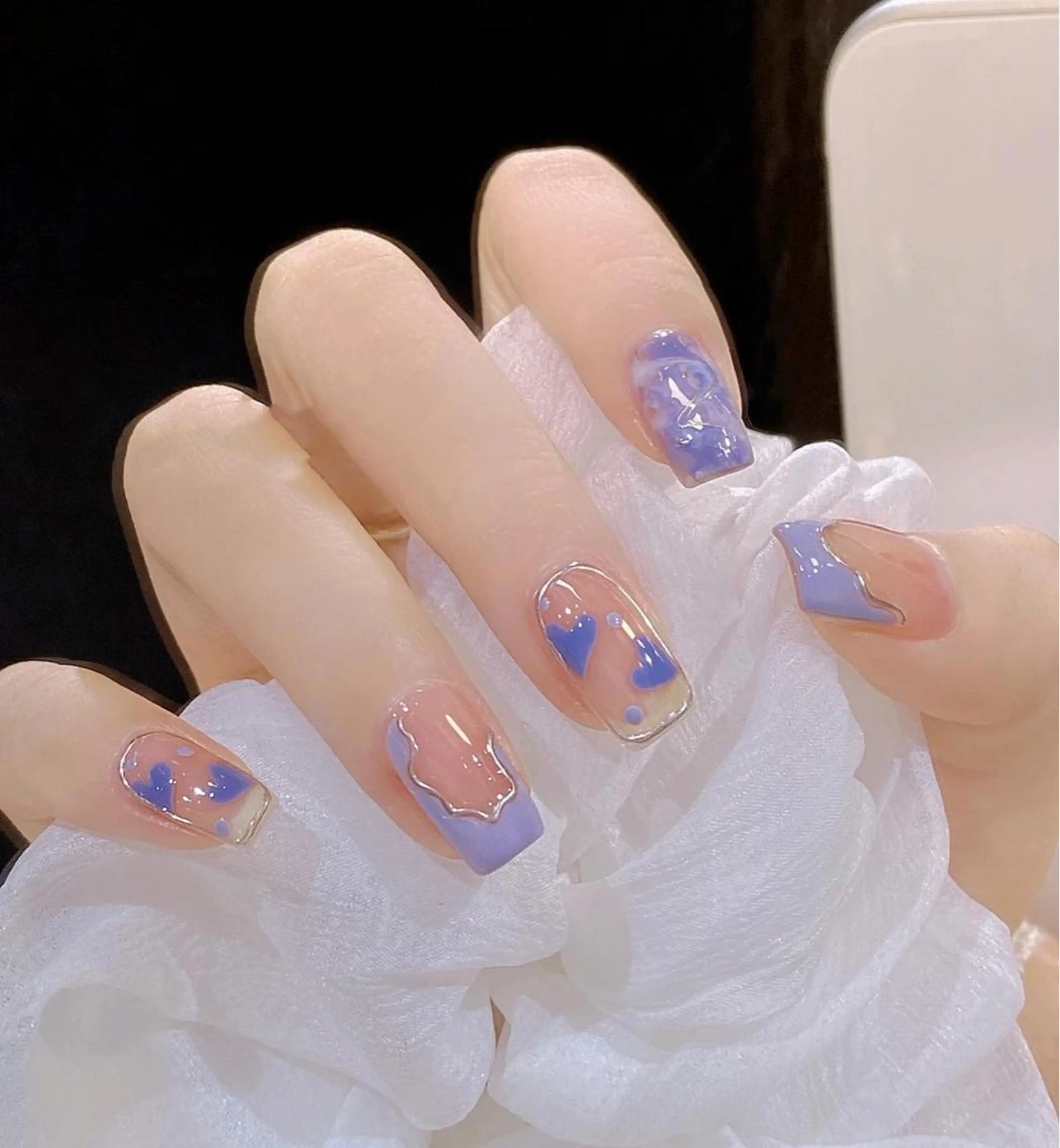 ネイル ハンドネイル M🌷nail 長さだし専門店のネイルデザイン