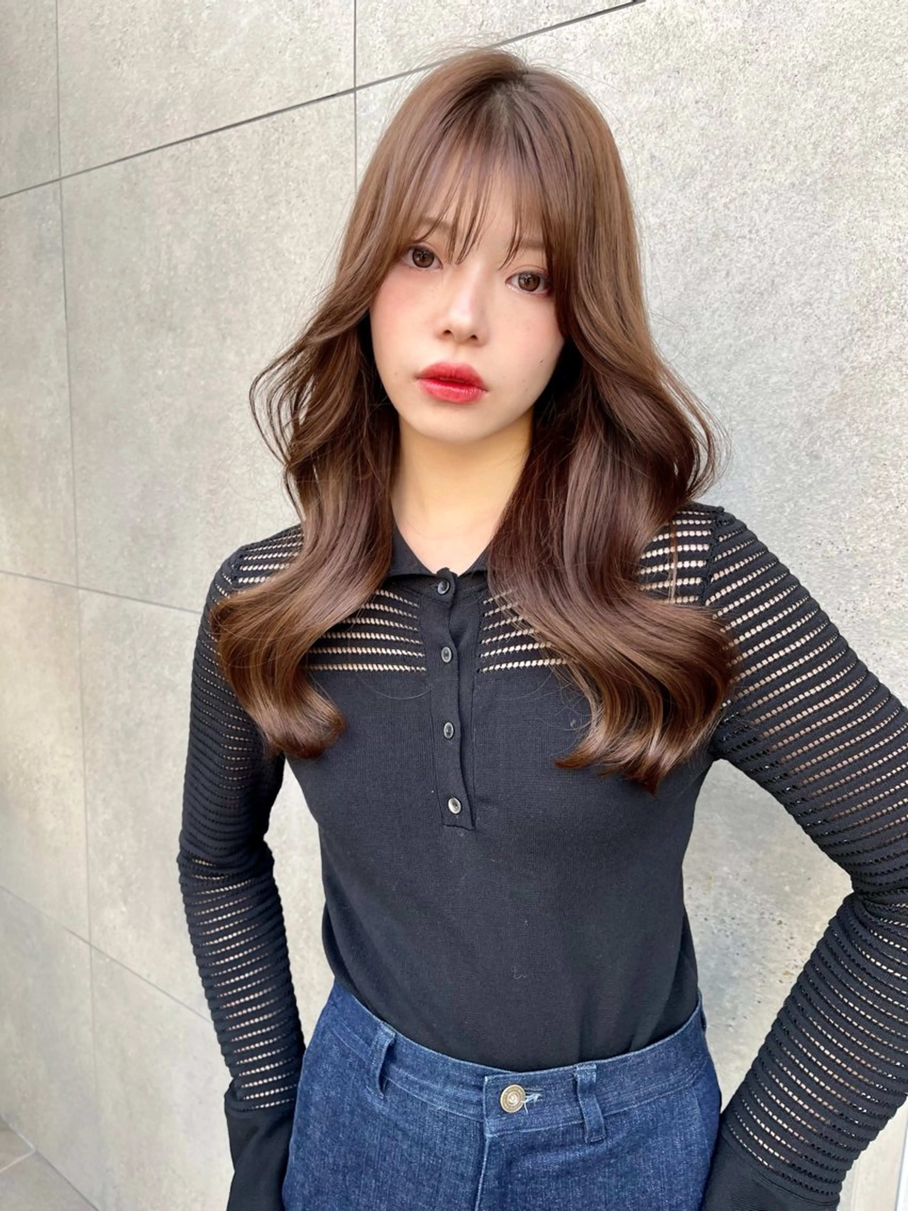 ロング カラー 透明感カラー🤎 中川智帆のヘアスタイル