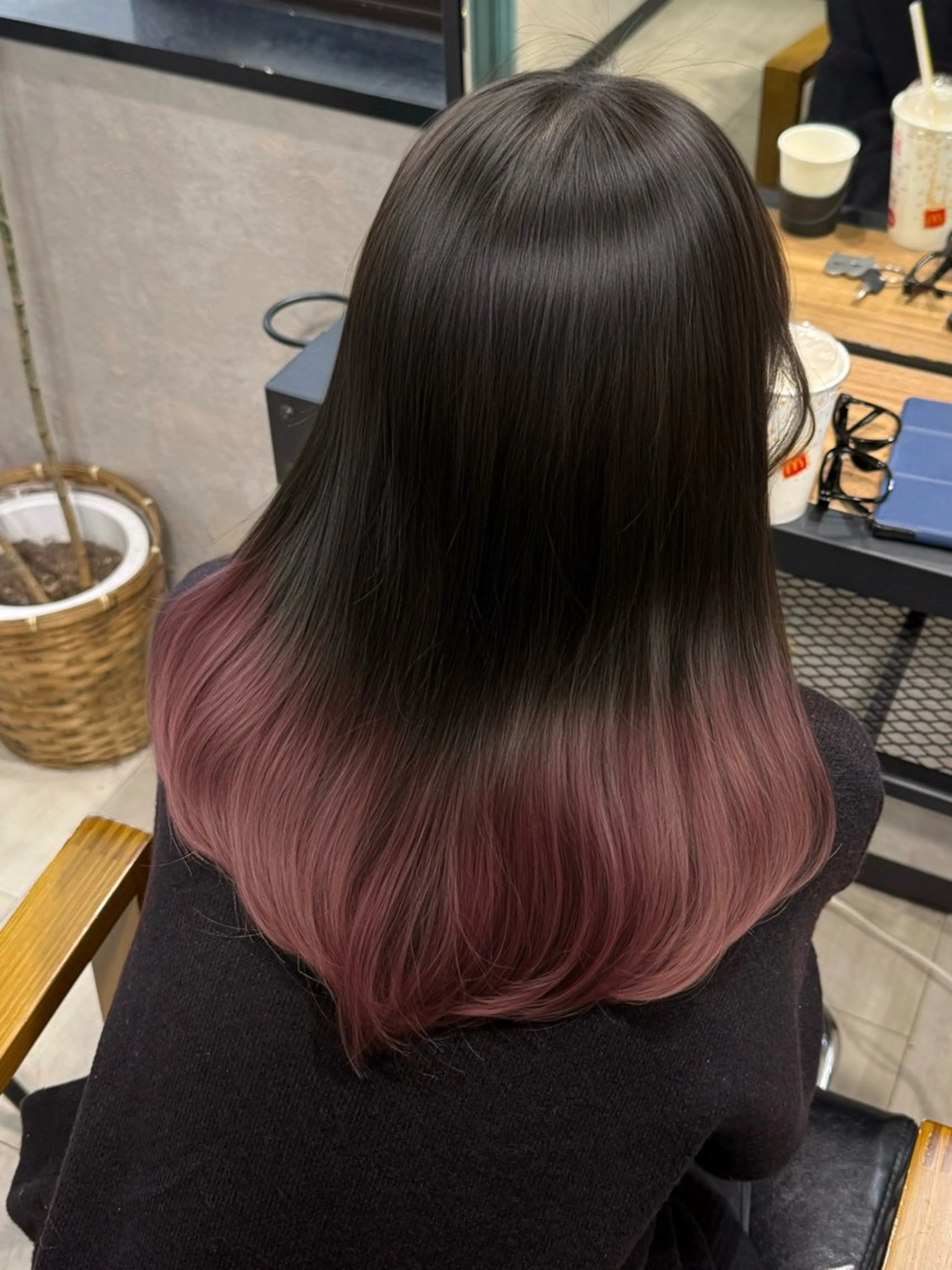 ロング カラー ヘアカラー 韓国ヘア りんのヘアスタイル