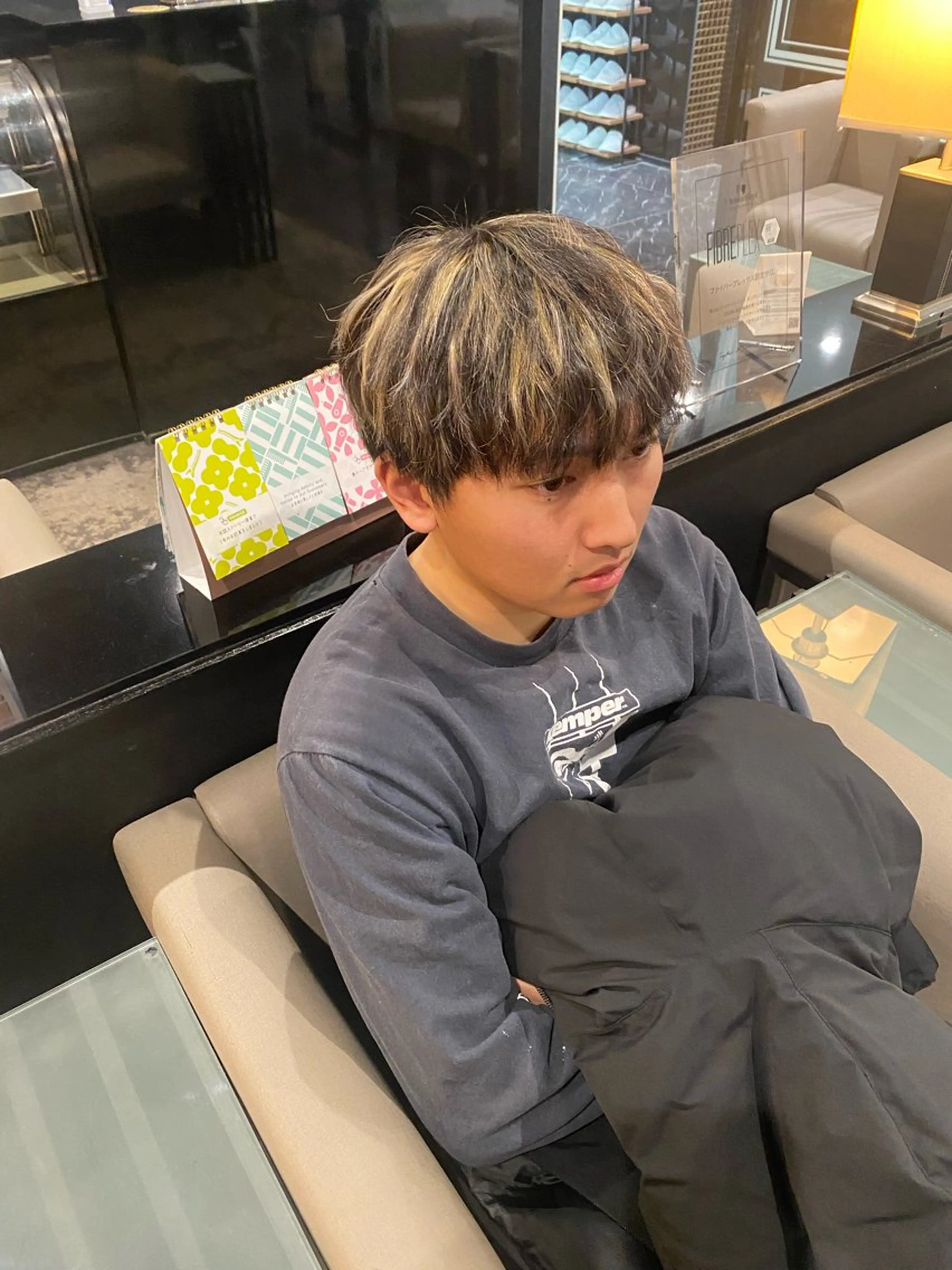 メンズ メンズハイライト ヘアカラー 水野 聖哉のヘアスタイル