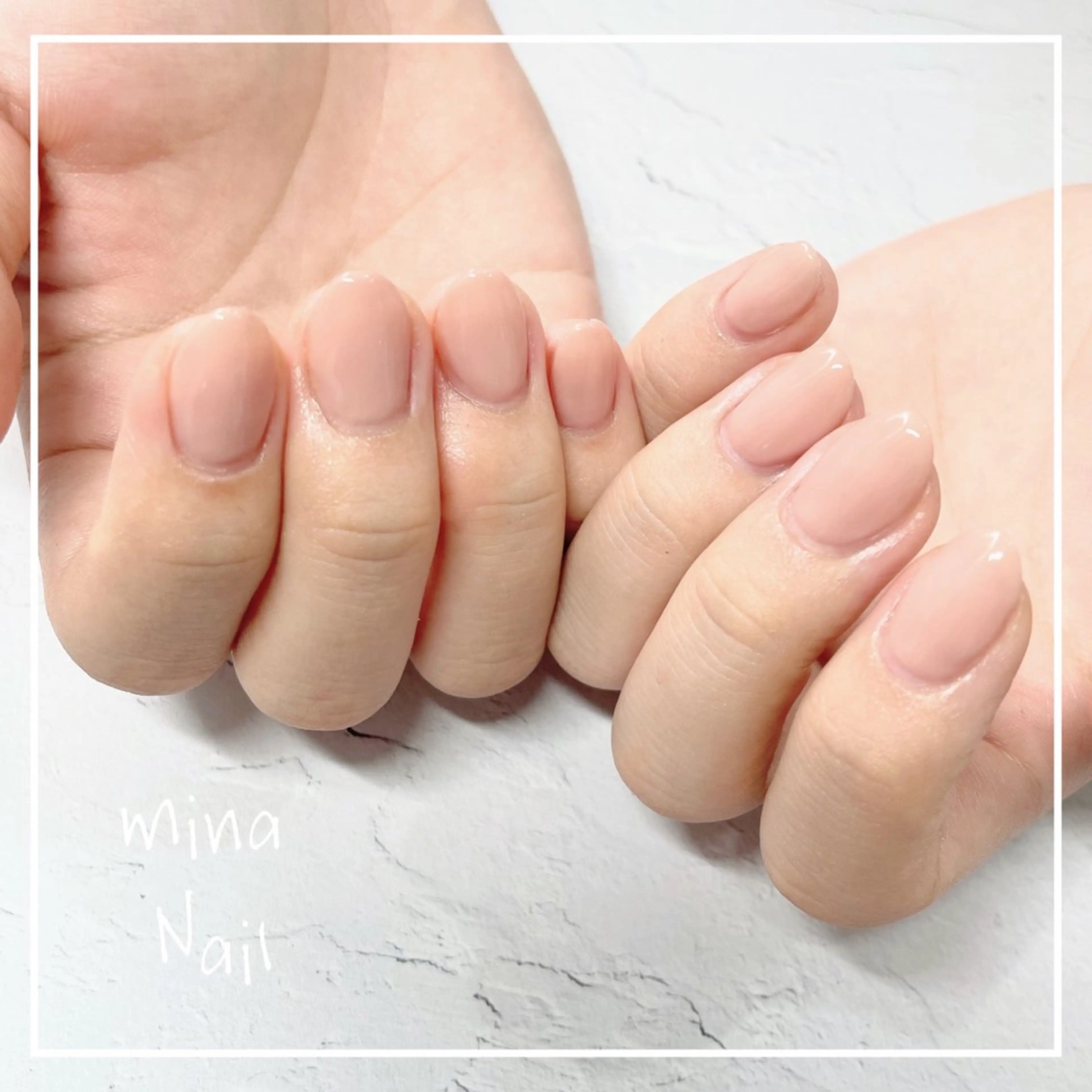 ネイル オフィスネイル ワンカラーネイル ピンク ピンクベージュ mina Nailのネイルデザイン