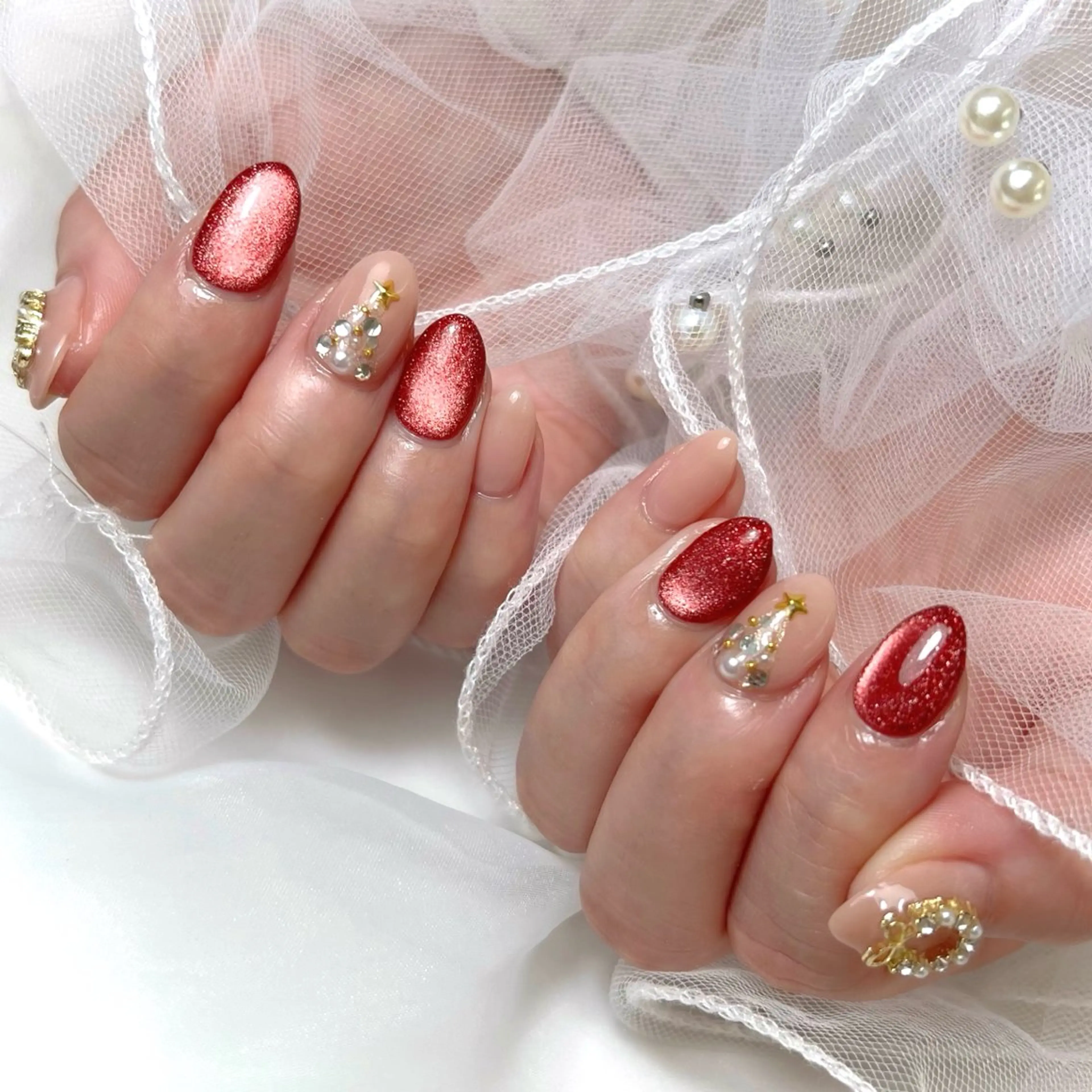 ネイル 冬ネイル クリスマス ハンドネイル Salon_ a.nailのネイルデザイン