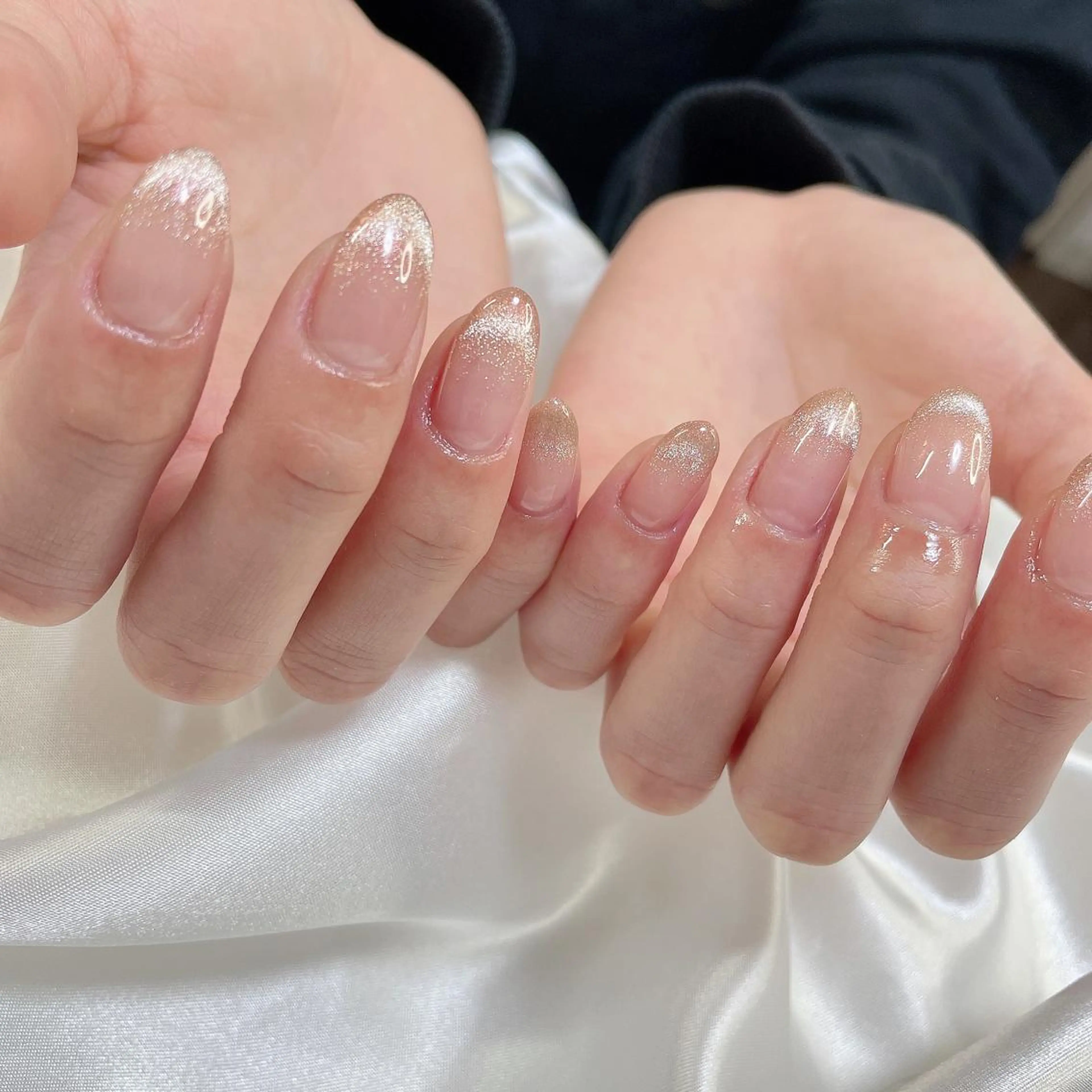 ネイル フレンチネイル グラデーション マグネットネイル ハンドネイル K's nail kotoeのネイルデザイン