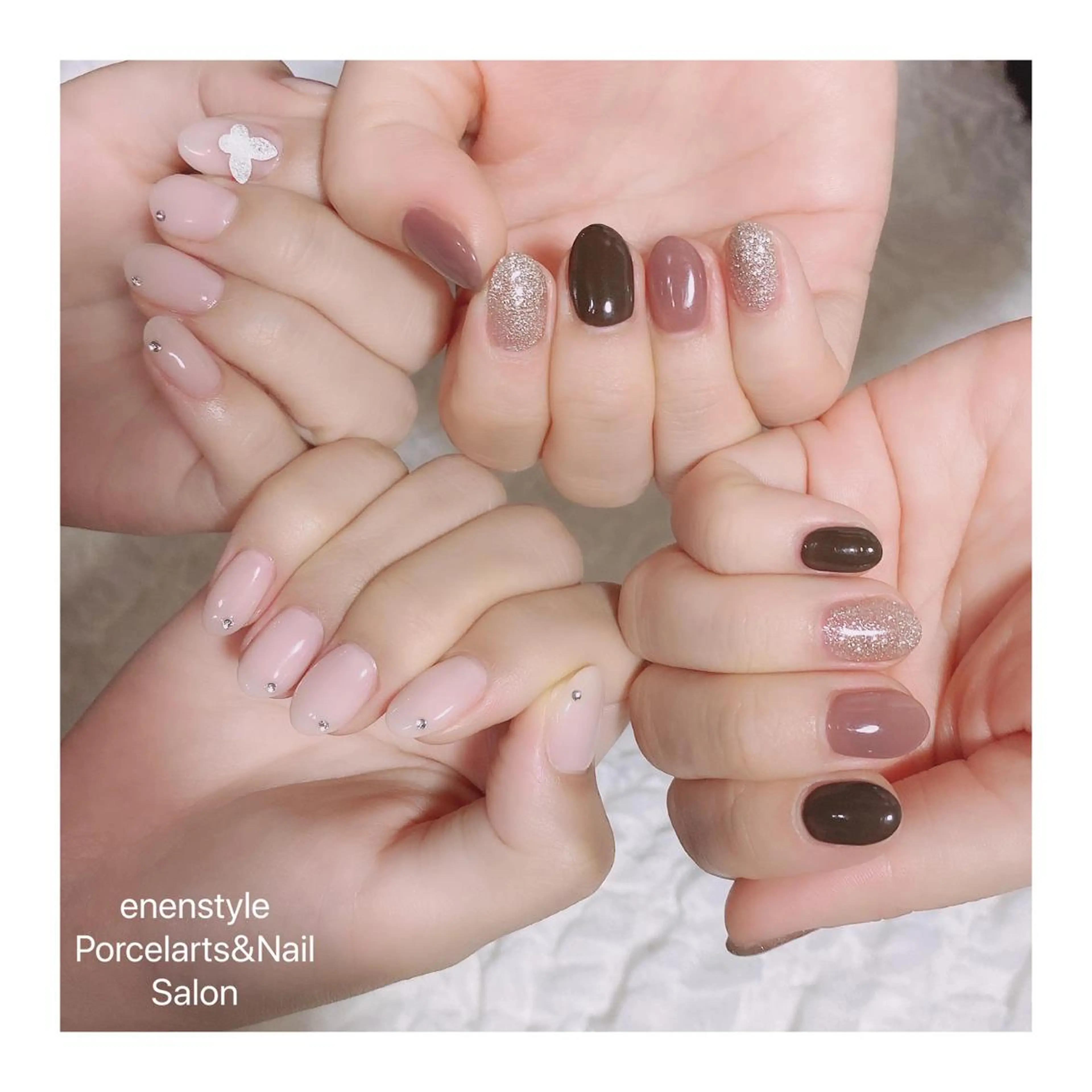 ミディアム ネイル ハンドネイル 👑enen style👑のネイルデザイン