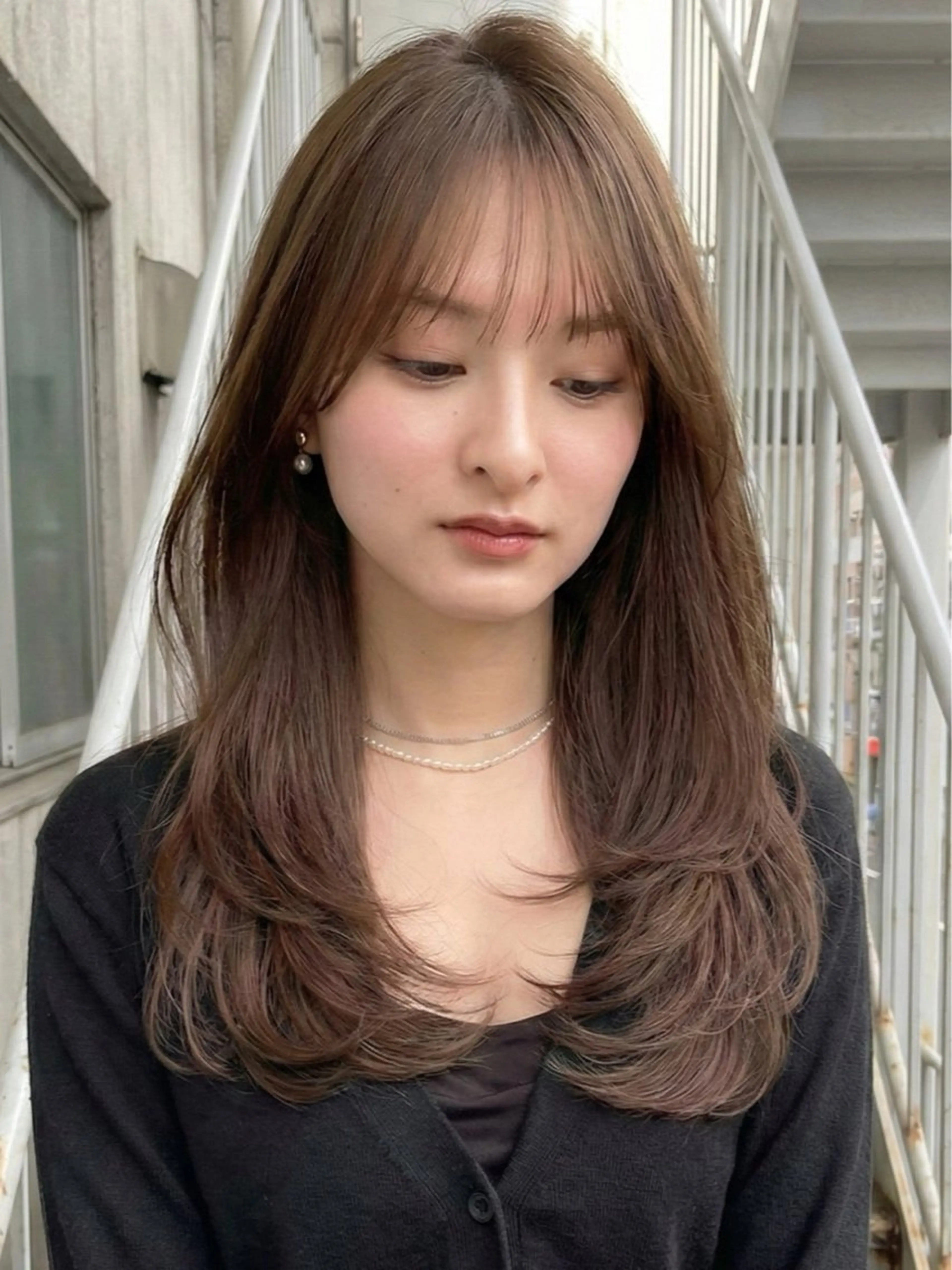 ロング カラー ヘアカラー トリートメント Rowel ローウェルのヘアスタイル