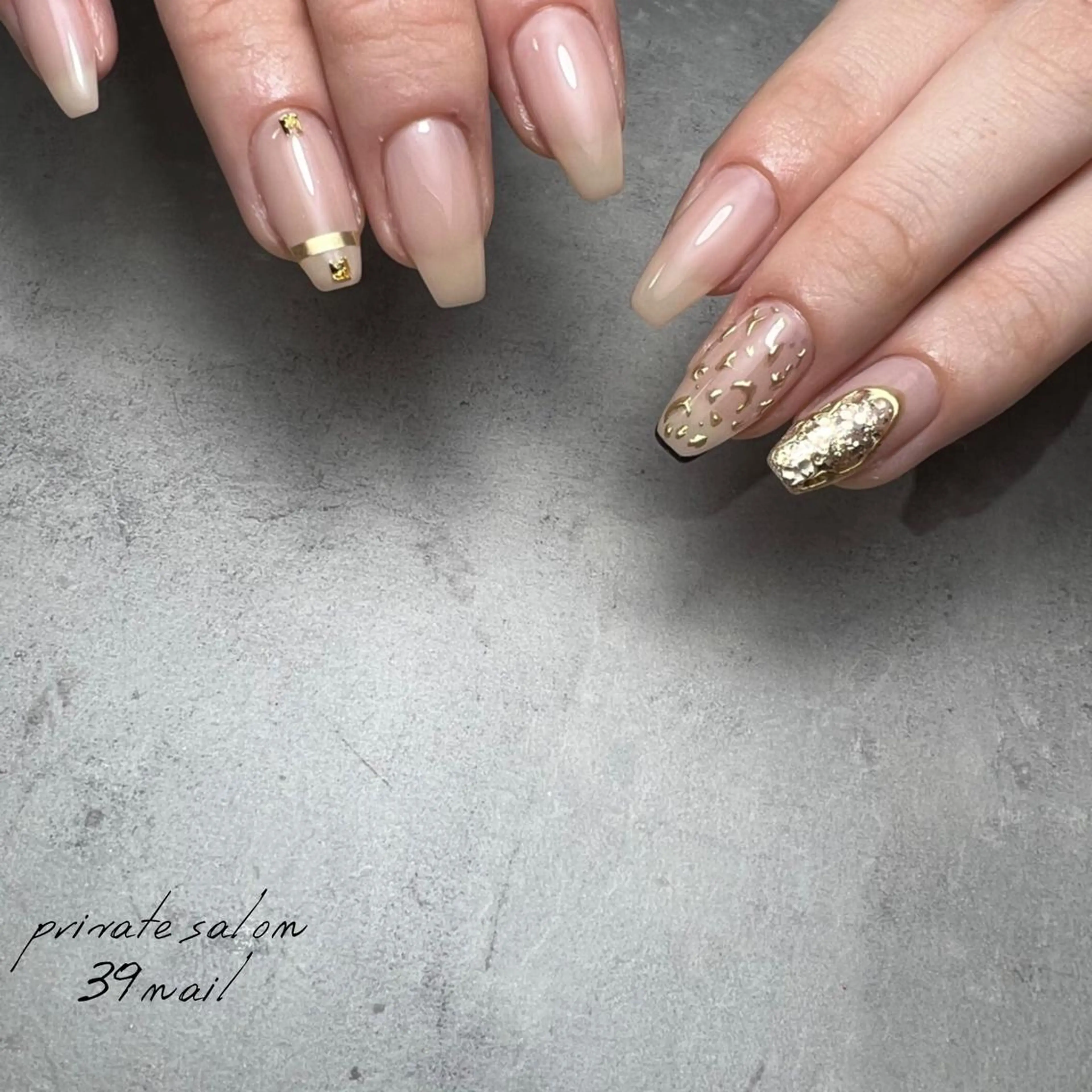 ミディアム ネイル ハンドネイル 京橋 【39nail】のネイルデザイン