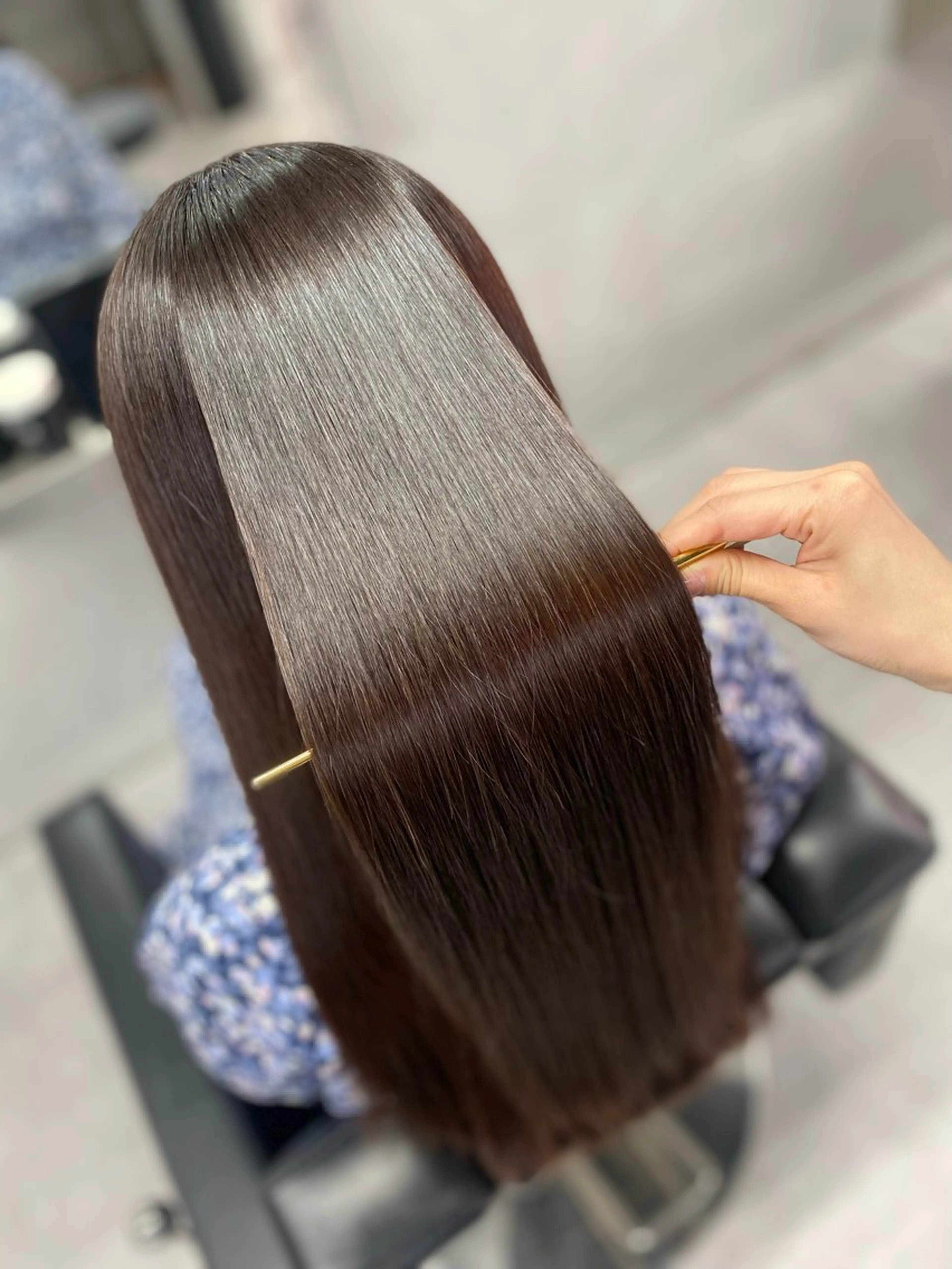 ロング カット 縮毛矯正 トリートメント 艶髪/縮毛矯正 🫧辻野海羽のヘアスタイル