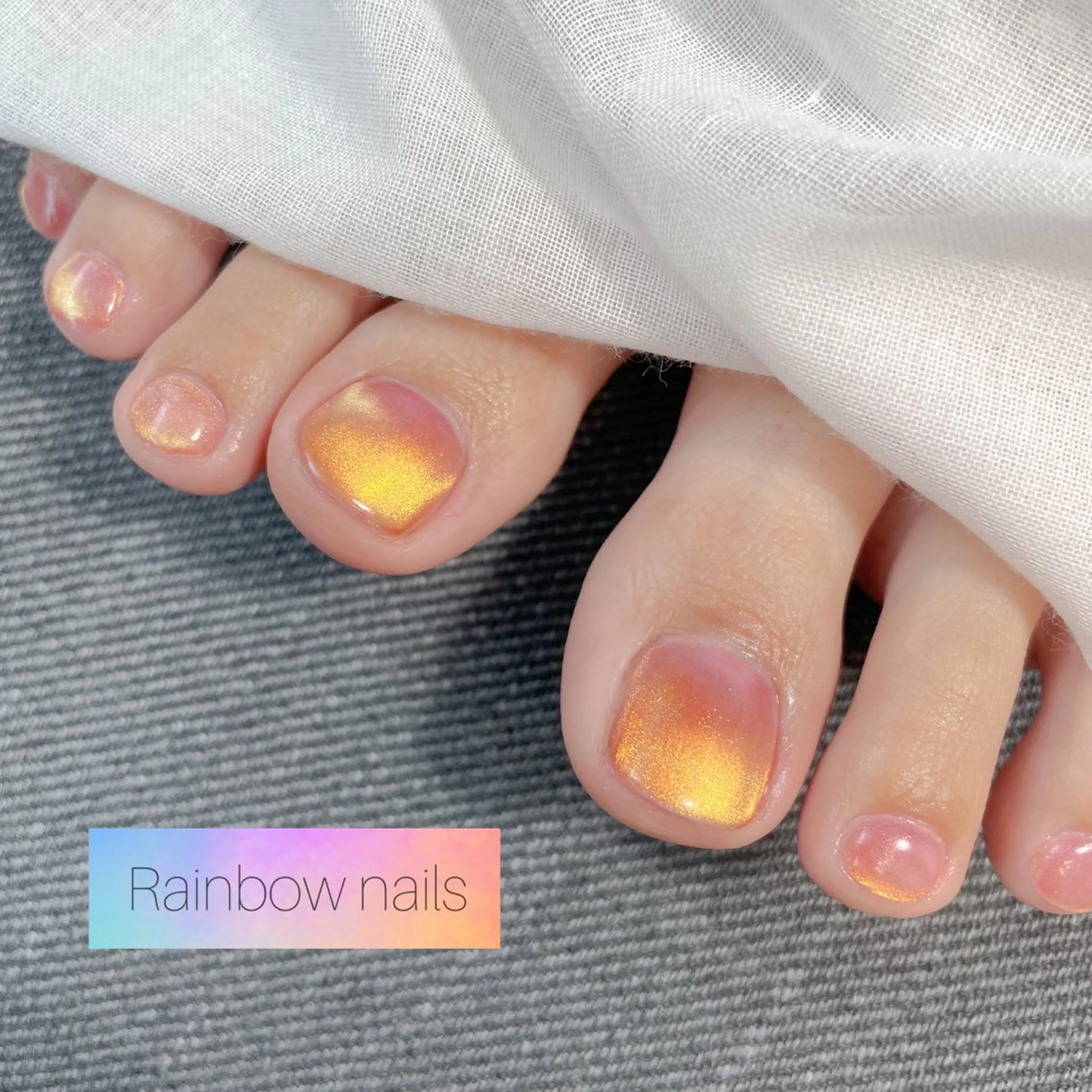 ネイル Rainbow nailsくろちゃんのネイルデザイン