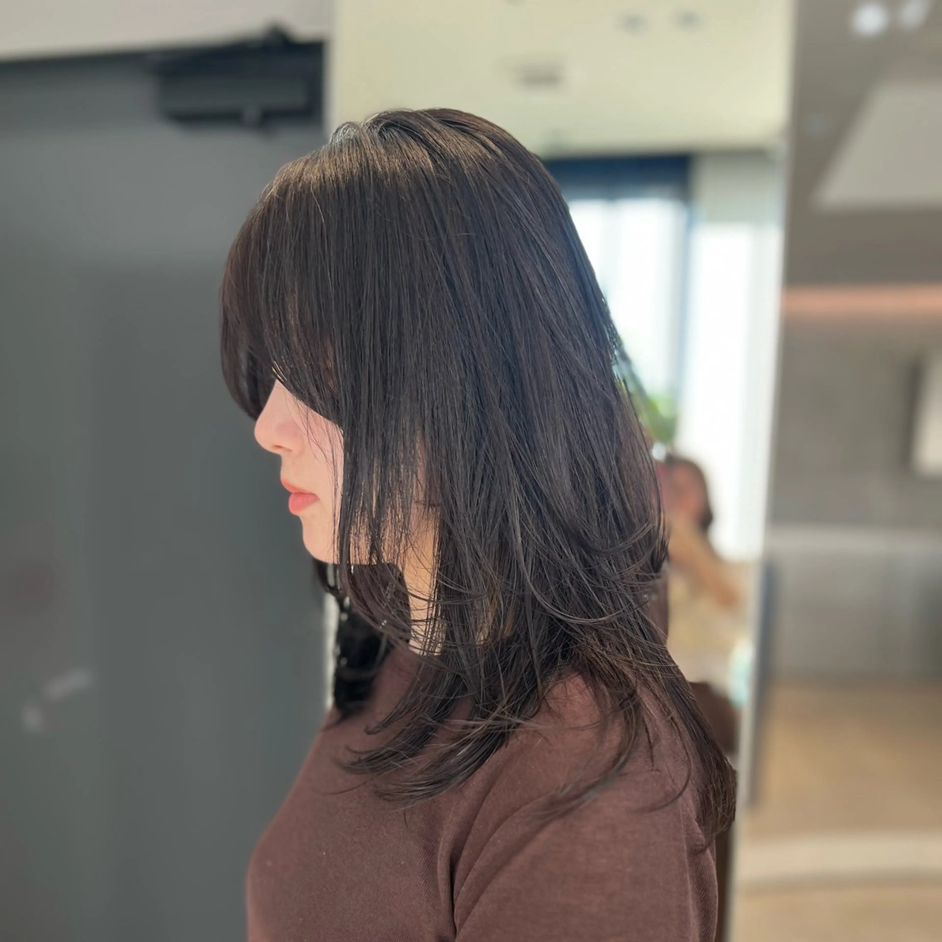 セミロング レイヤーカット カット 髪質改善/レイヤー 暖色/shiinaのヘアスタイル