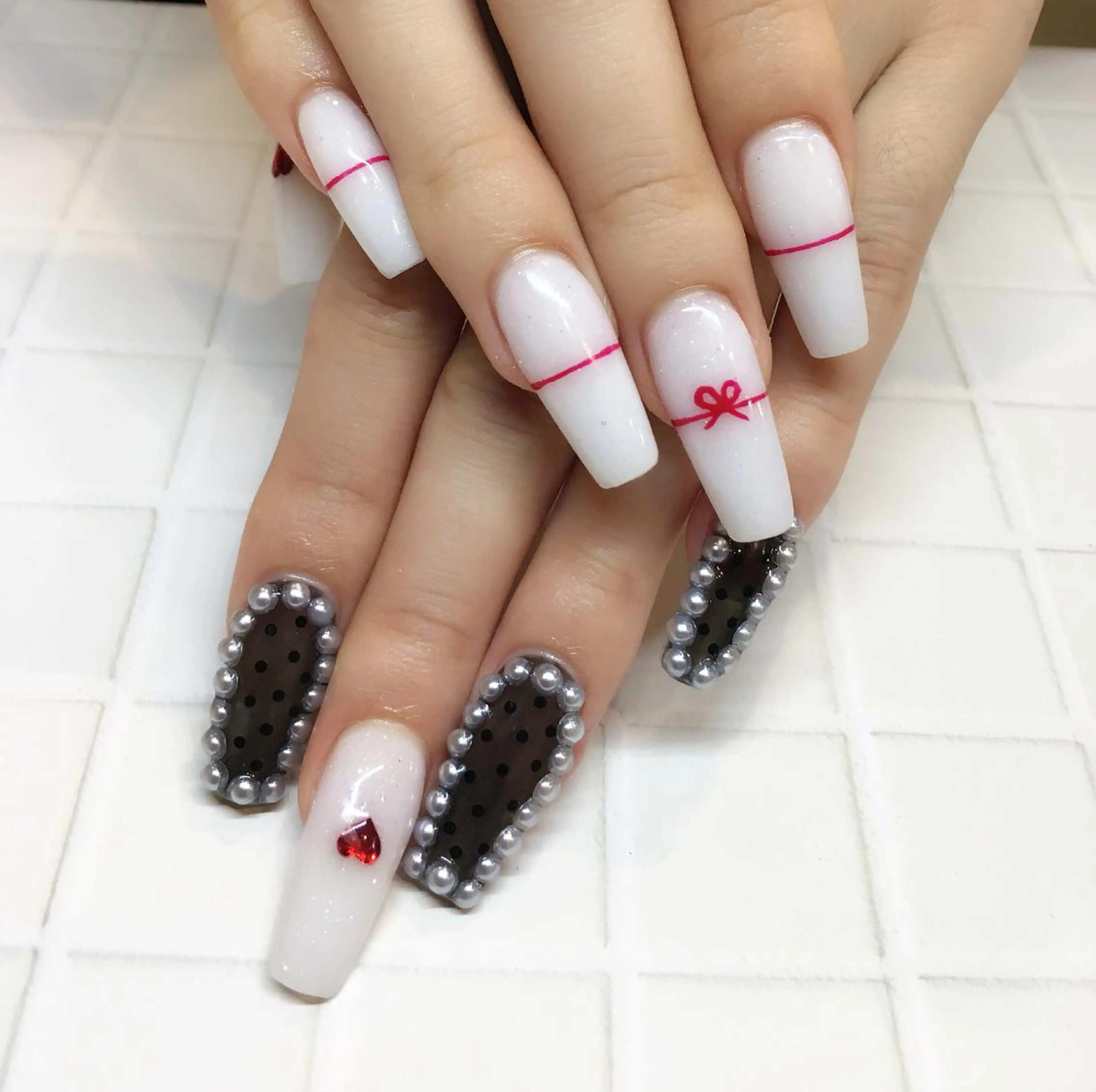 ネイル 持ち込み スカルプネイル ハンドネイル nail salon Soeurのネイルデザイン