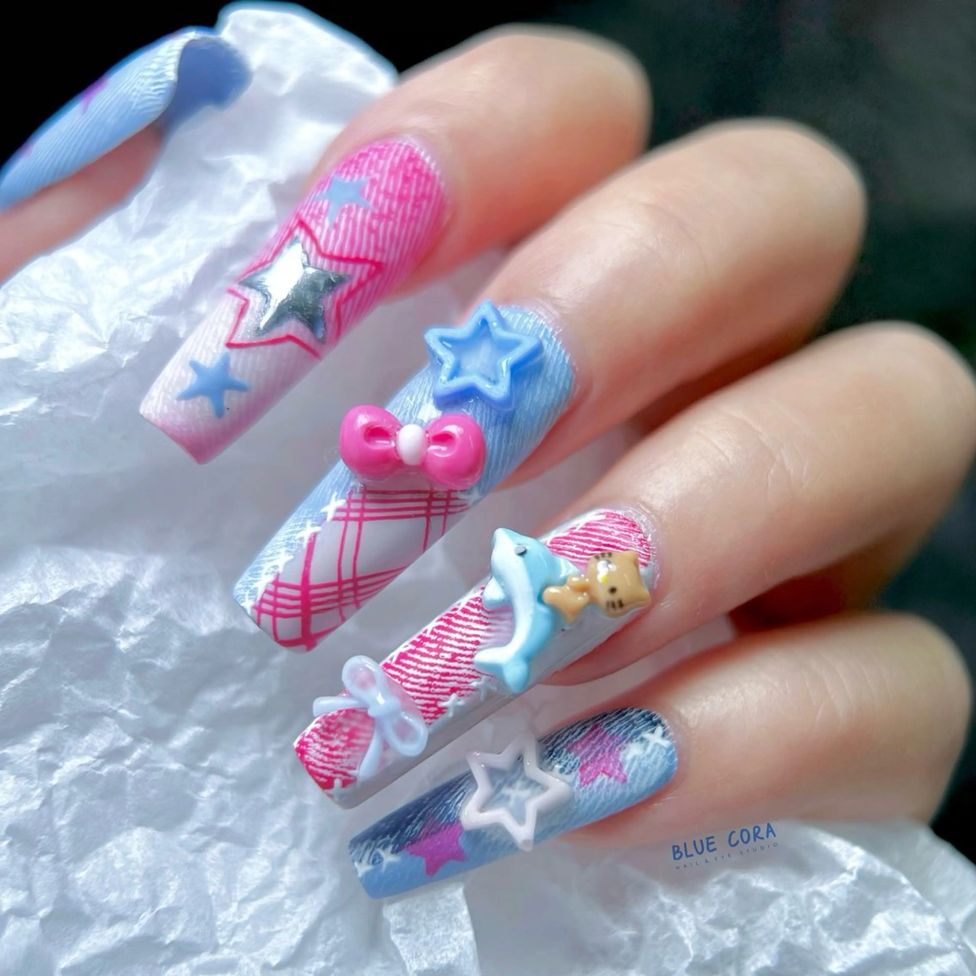 ネイル マットネイル ハンドネイル ハンドケア BLUE CORAのネイルデザイン