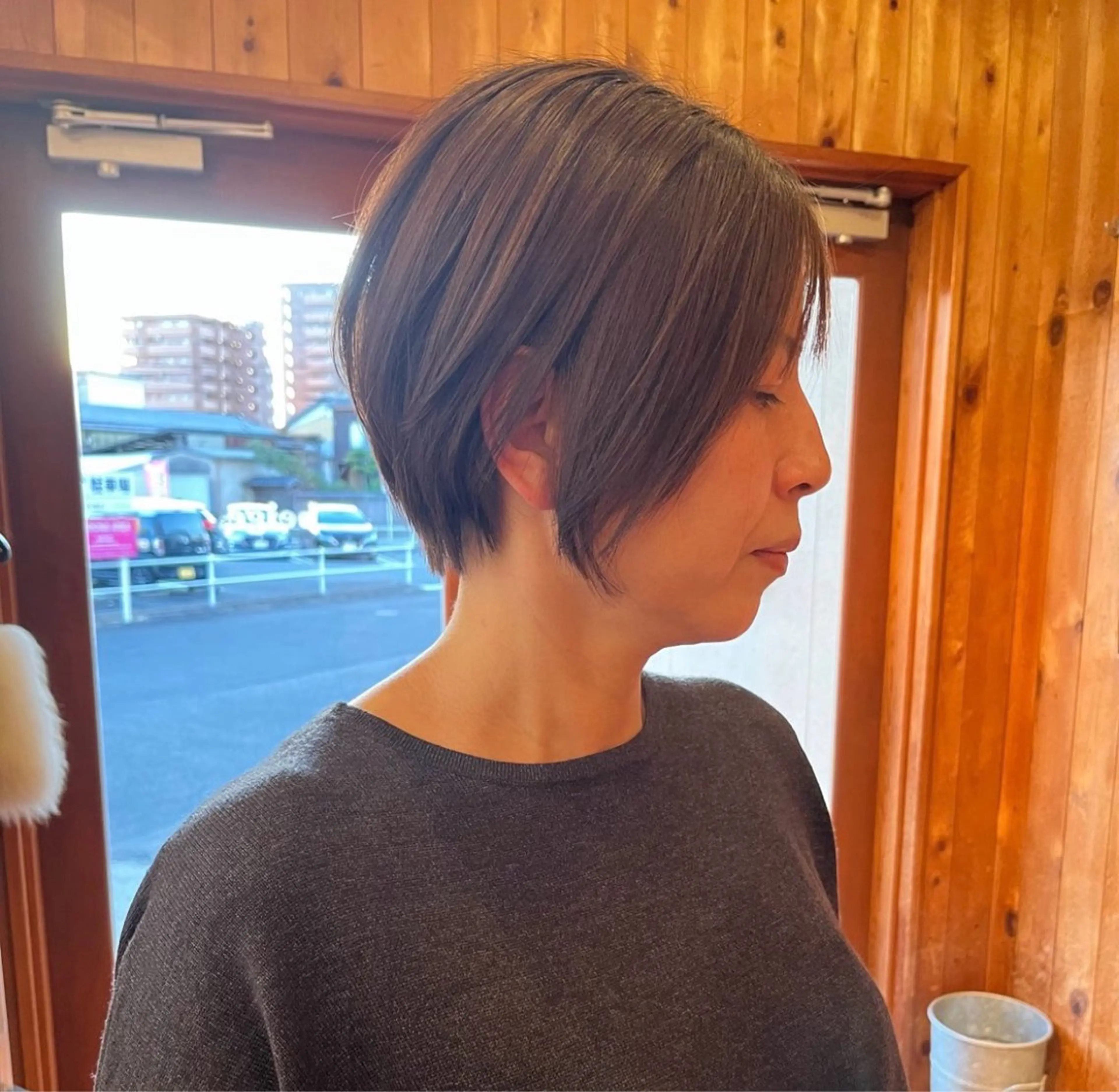 ショート くびれヘア カット 藤田 ゆりなのヘアスタイル