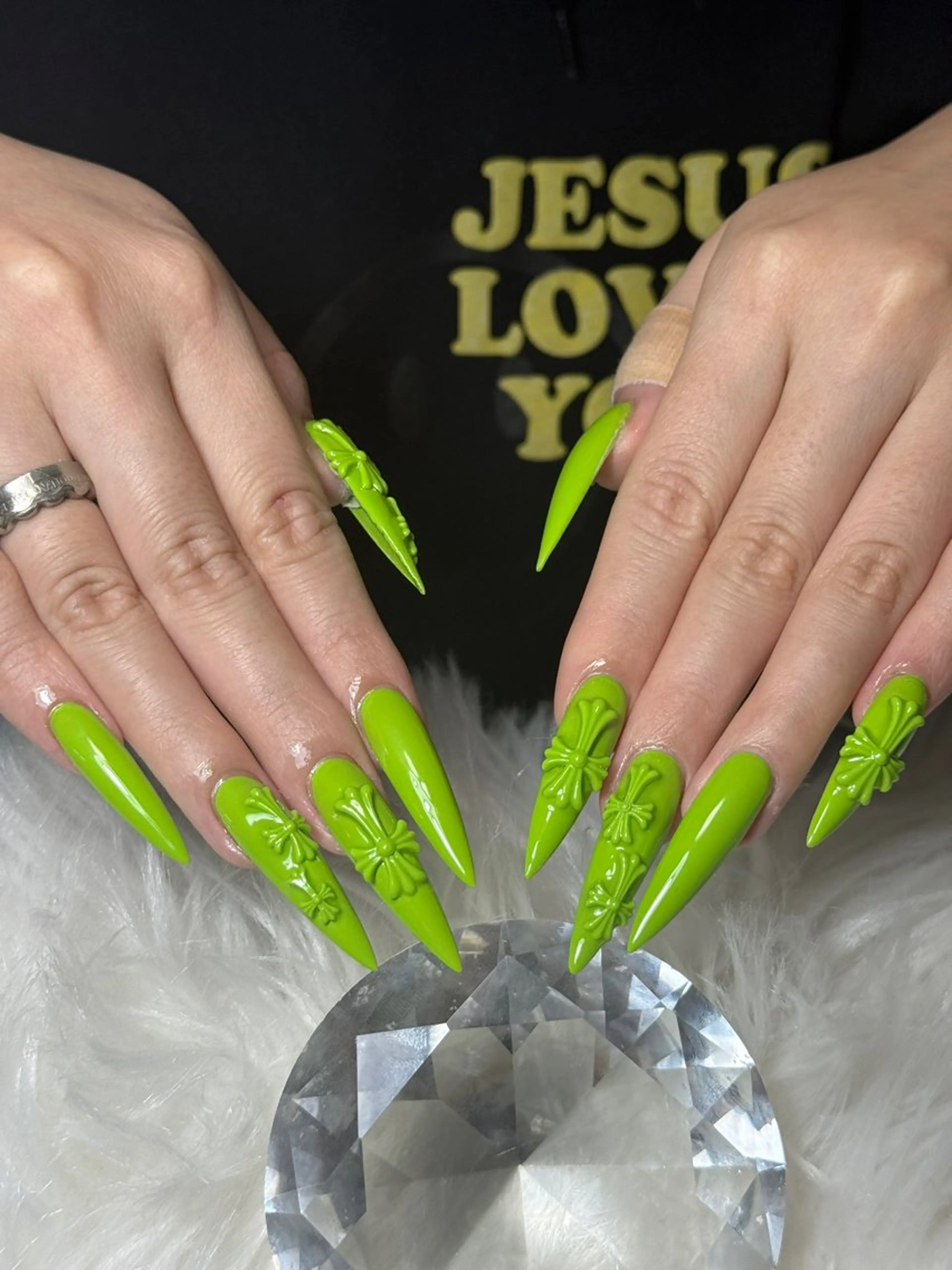 ネイル アートネイル オーロラネイル チークネイル 長さ出し フットネイル ハンドネイル 銀河_ Chan nailsのネイルデザイン