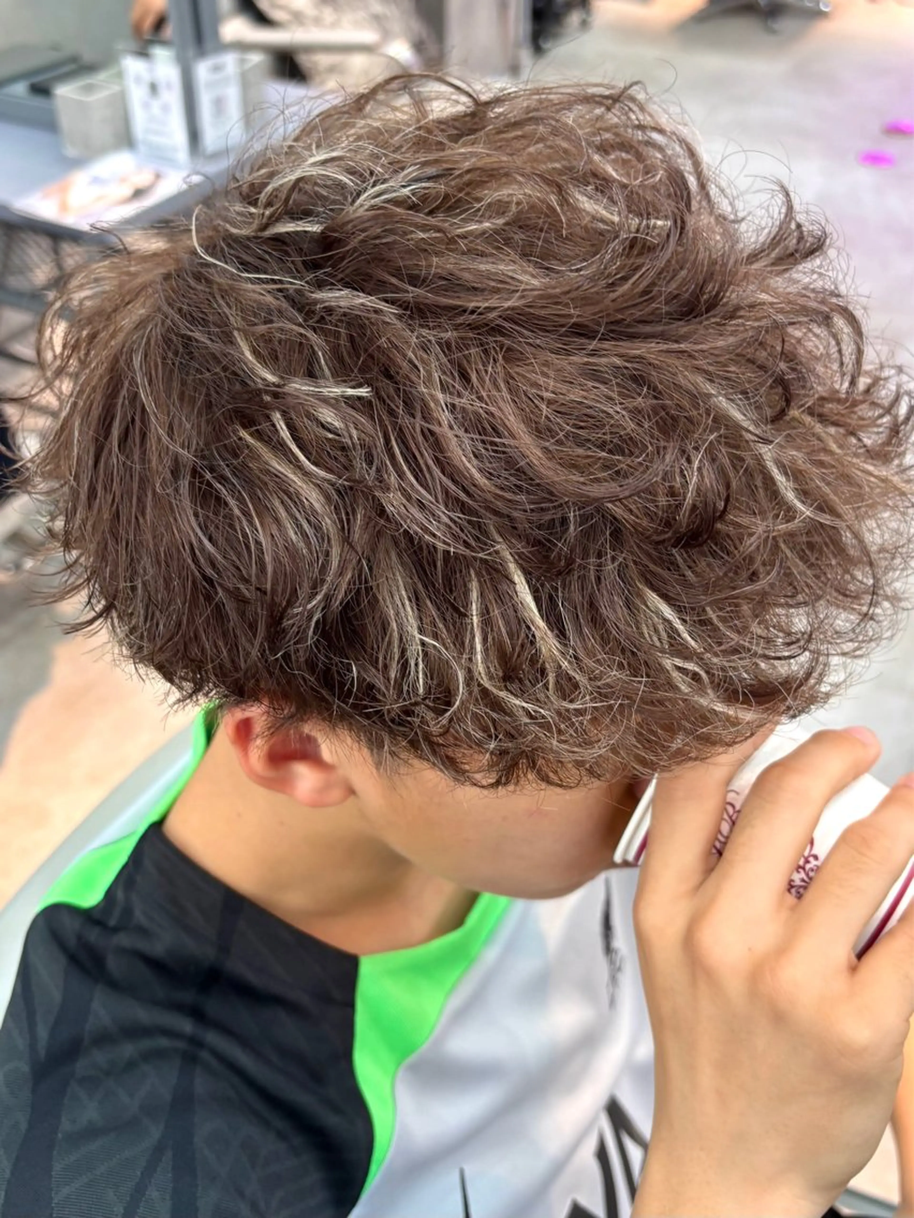 ショート カラー パーマ メンズ カット ヘアカラー パーマ Miura Kaitoのヘアスタイル