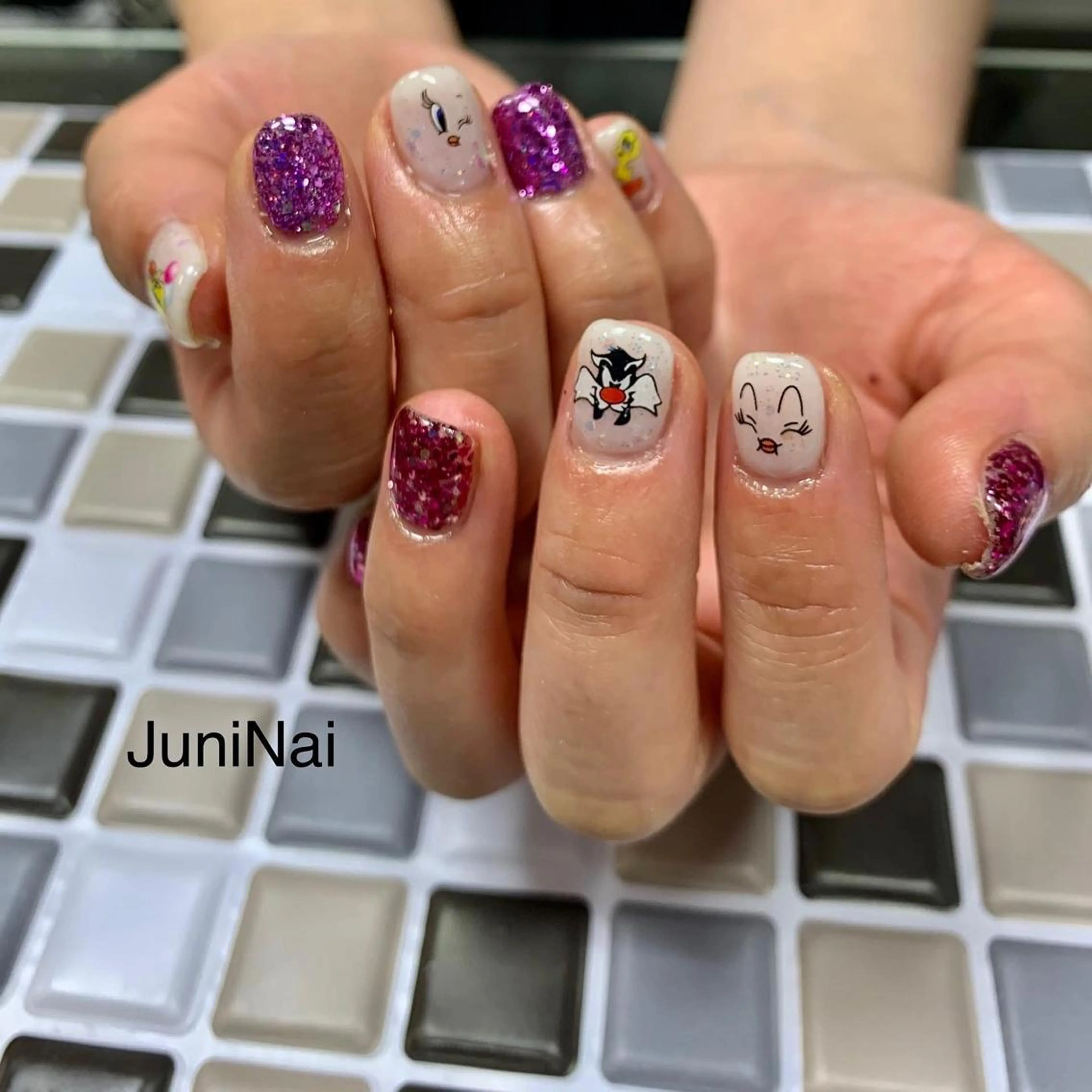 ネイル オーロラネイル クリアネイル 成人式 フラッシュネイル フレンチネイル ハンドネイル JuniNail 주니네일🇰🇷suのネイルデザイン