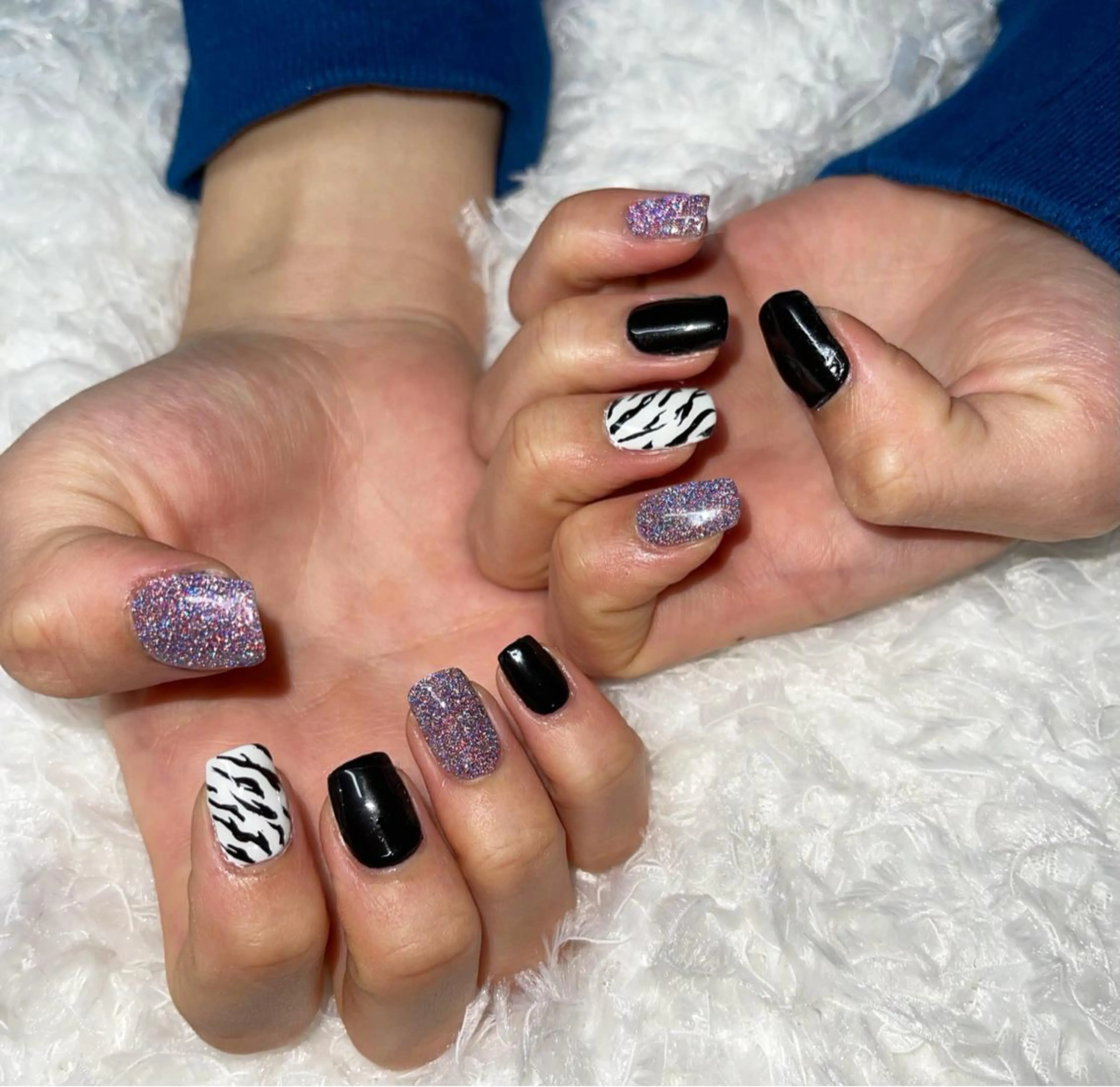 ネイル アニマル柄 フラッシュネイル yu kaのネイルデザイン