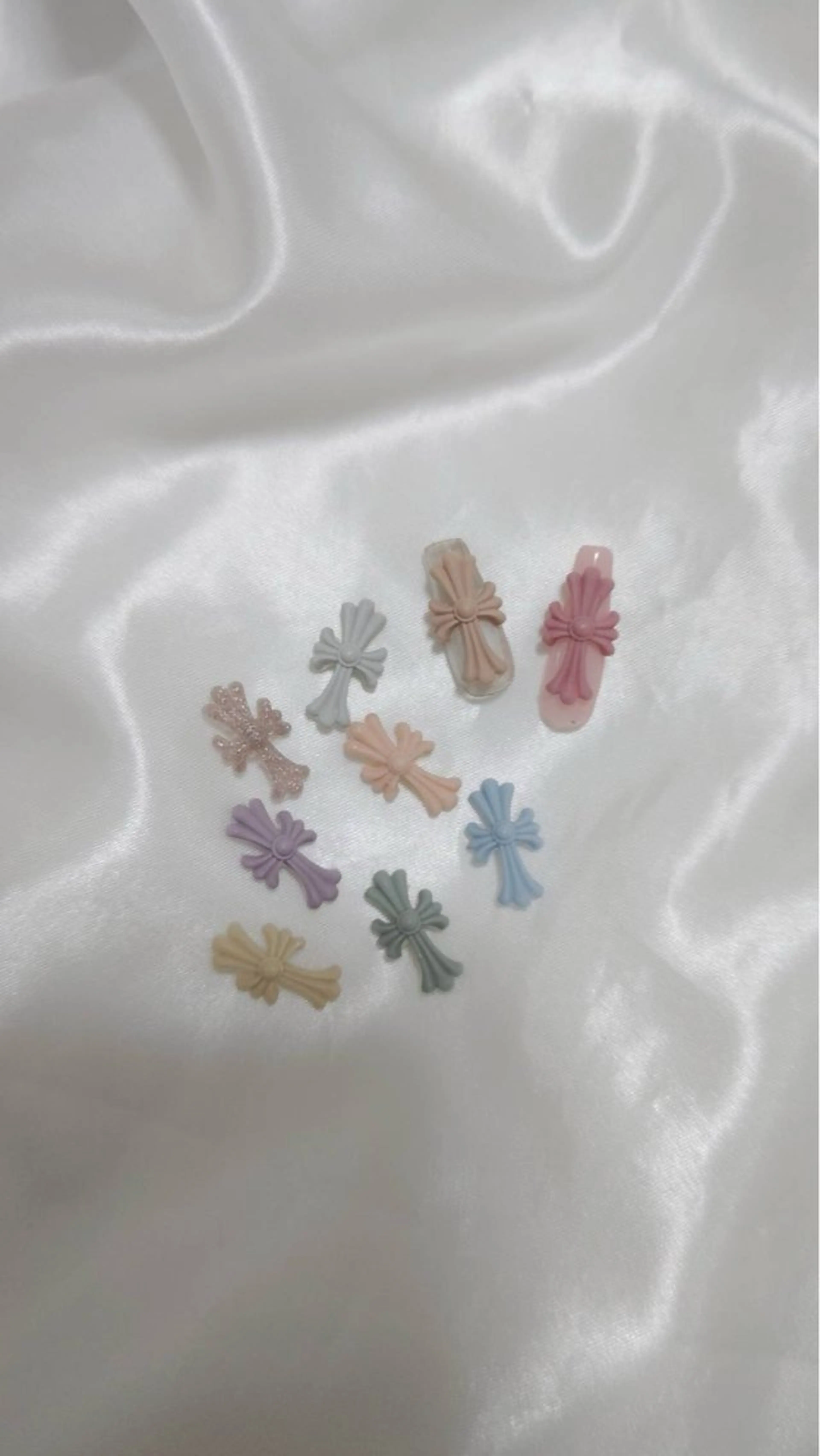 初回ジェルオフ無料☆トレンドクロス✝️ネイル☆チップ長さ出し10本込みの写真