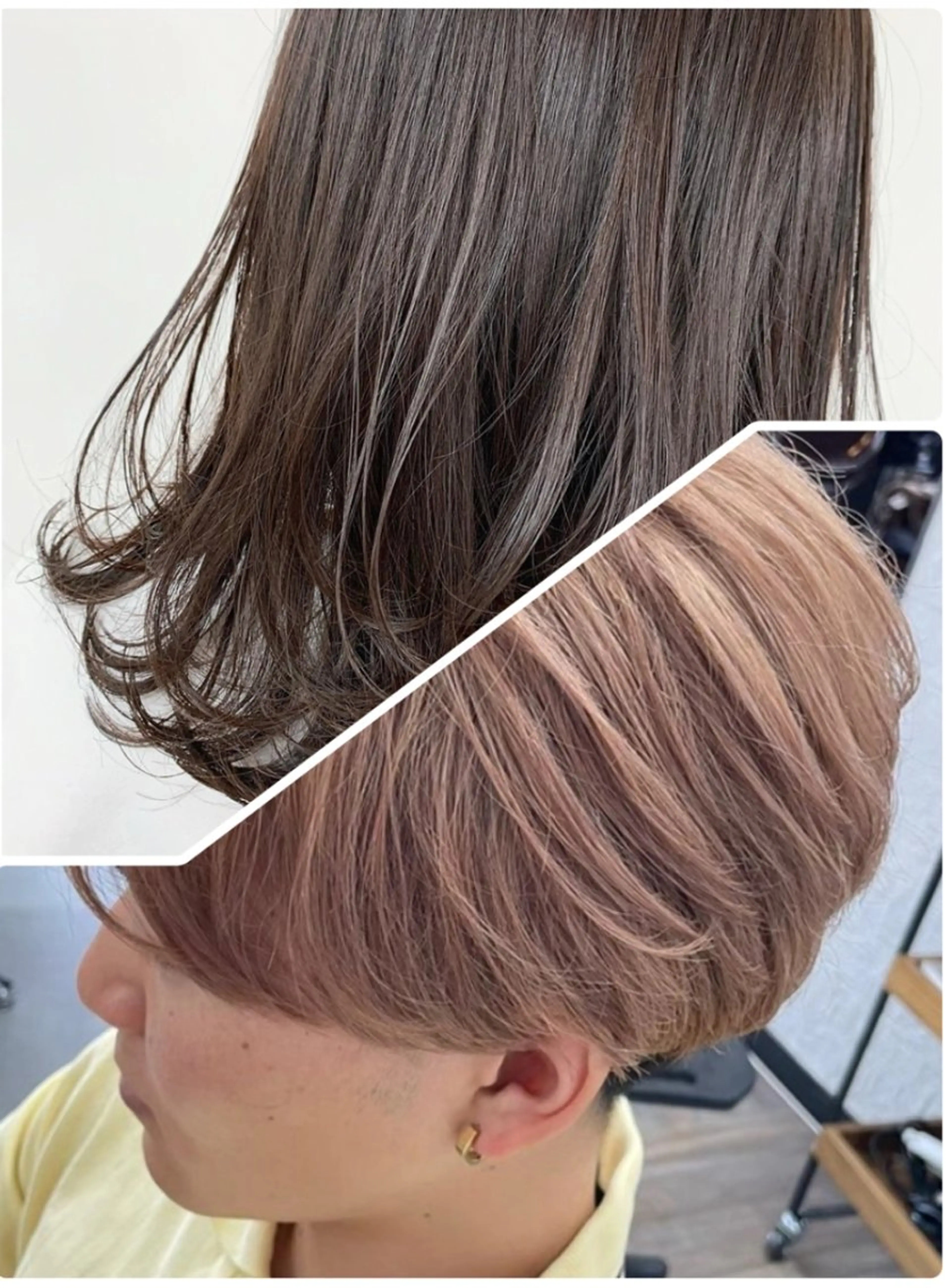 ミディアム カラー メンズ 濱田 志妃のヘアスタイル