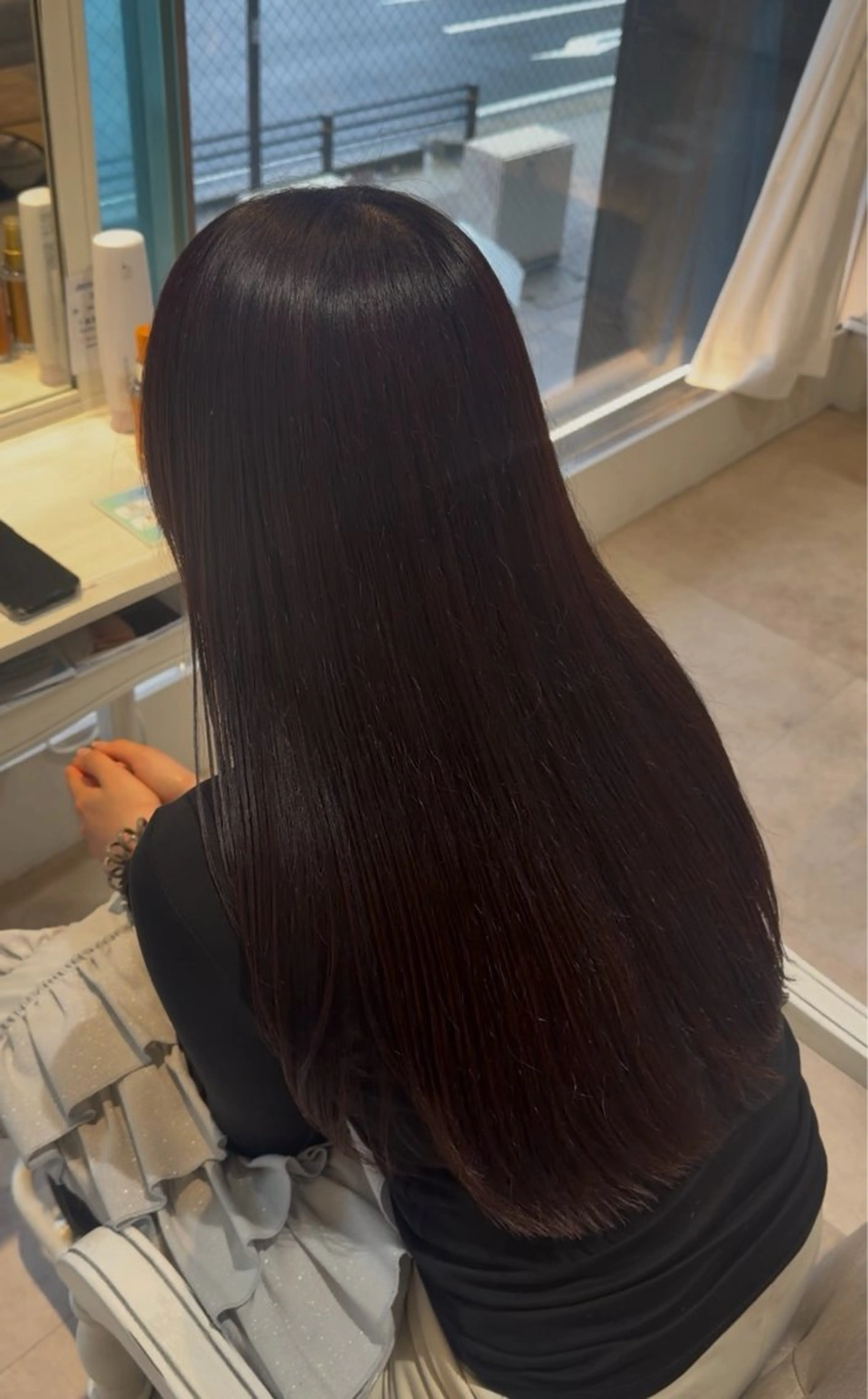 ロング カラー カット ヘアカラー CreBiA ひなたのヘアスタイル