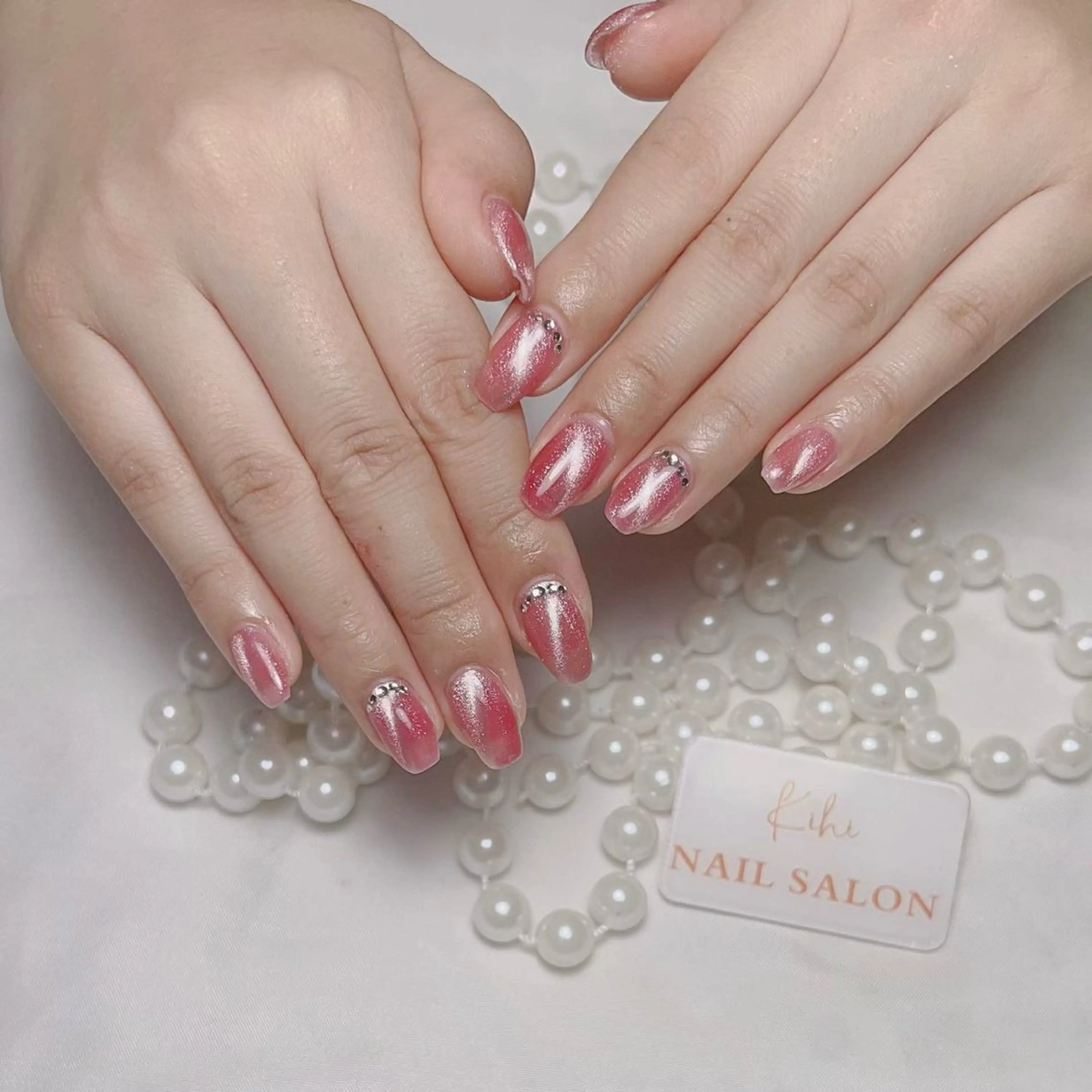 ネイル アートネイル フレンチネイル ジェルネイル グラデーション 韓国ネイル ハンドネイル ハンドケア さくら💮💮 【オフ無料】のネイルデザイン