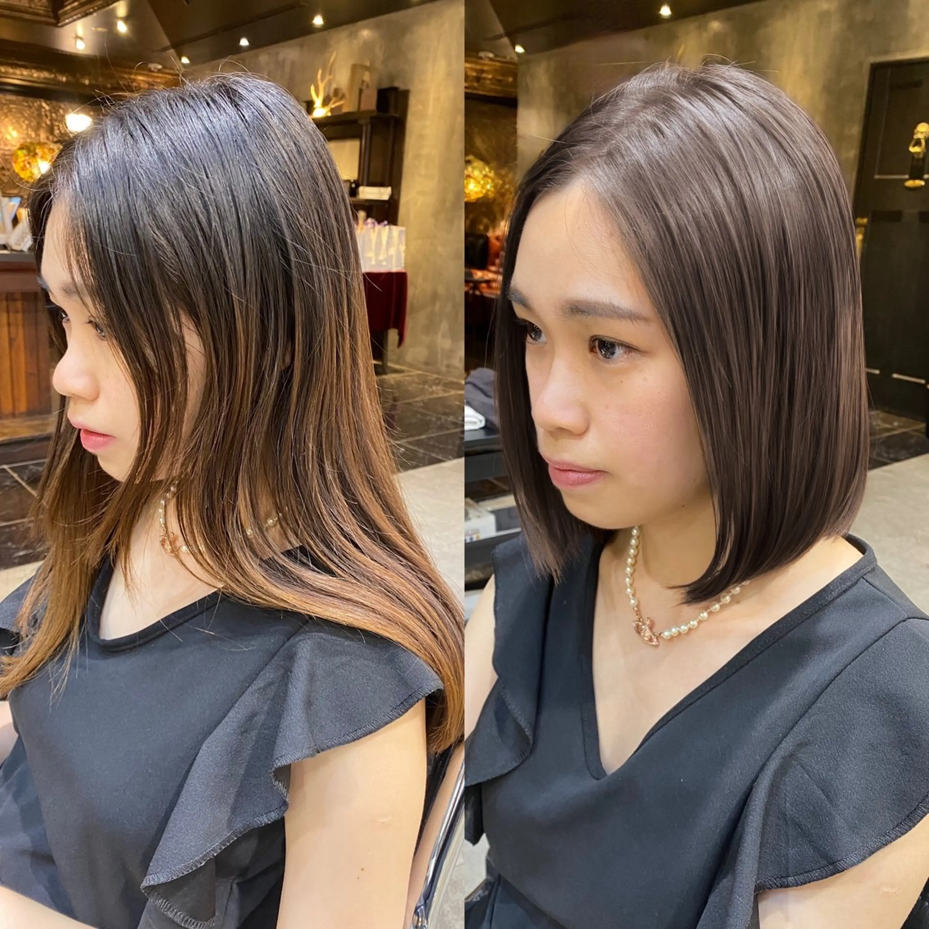 カラー ブリーチ ブラウンカラー ダブルカラー ブリーチなしカラー カット ヘアカラー 透明感カラー🌿 グレージュ🐺陽介のヘアスタイル