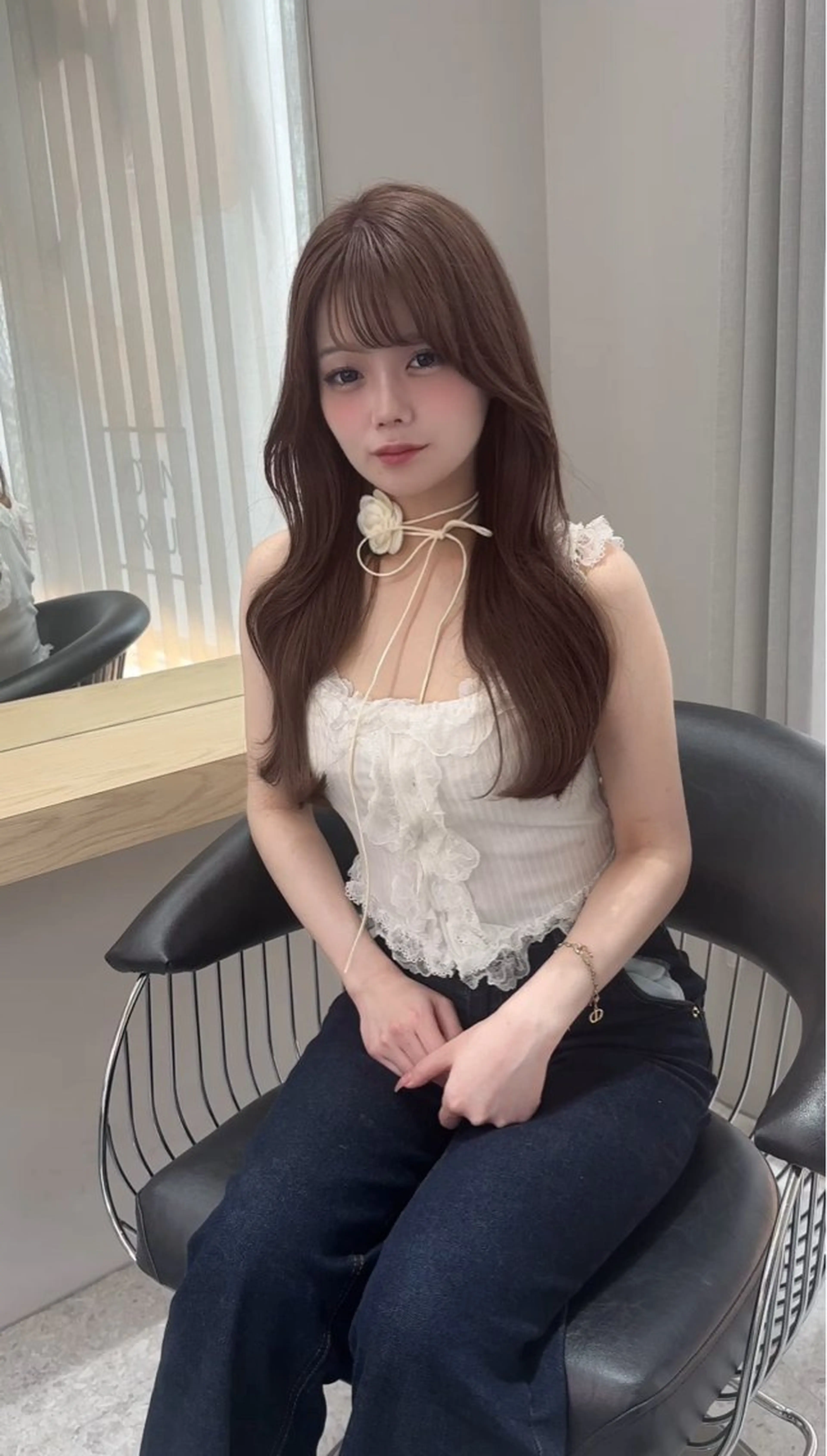 ロング 友田 那都のヘアスタイル