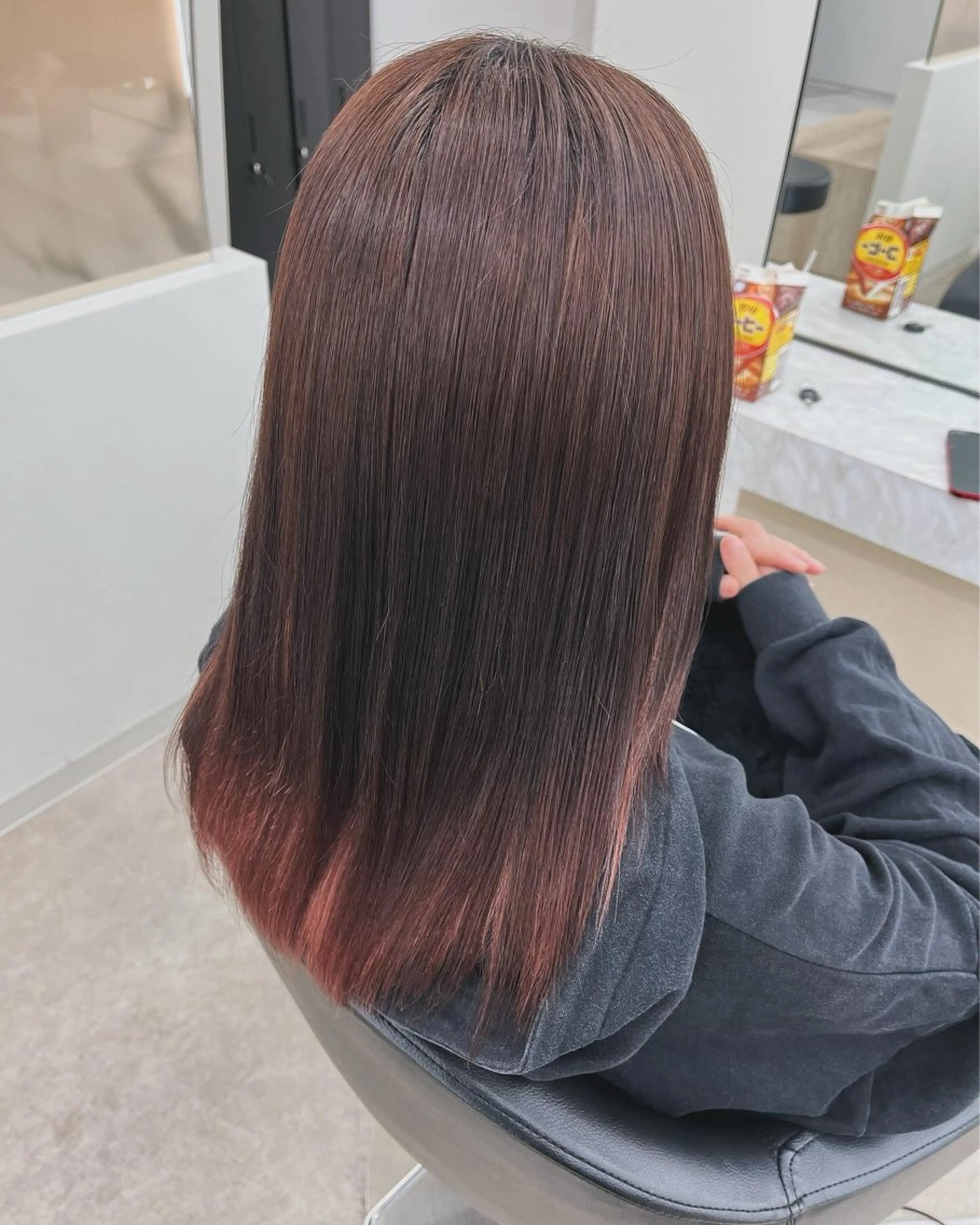 ロング カラー トリートメント 竹内 蓮のヘアスタイル