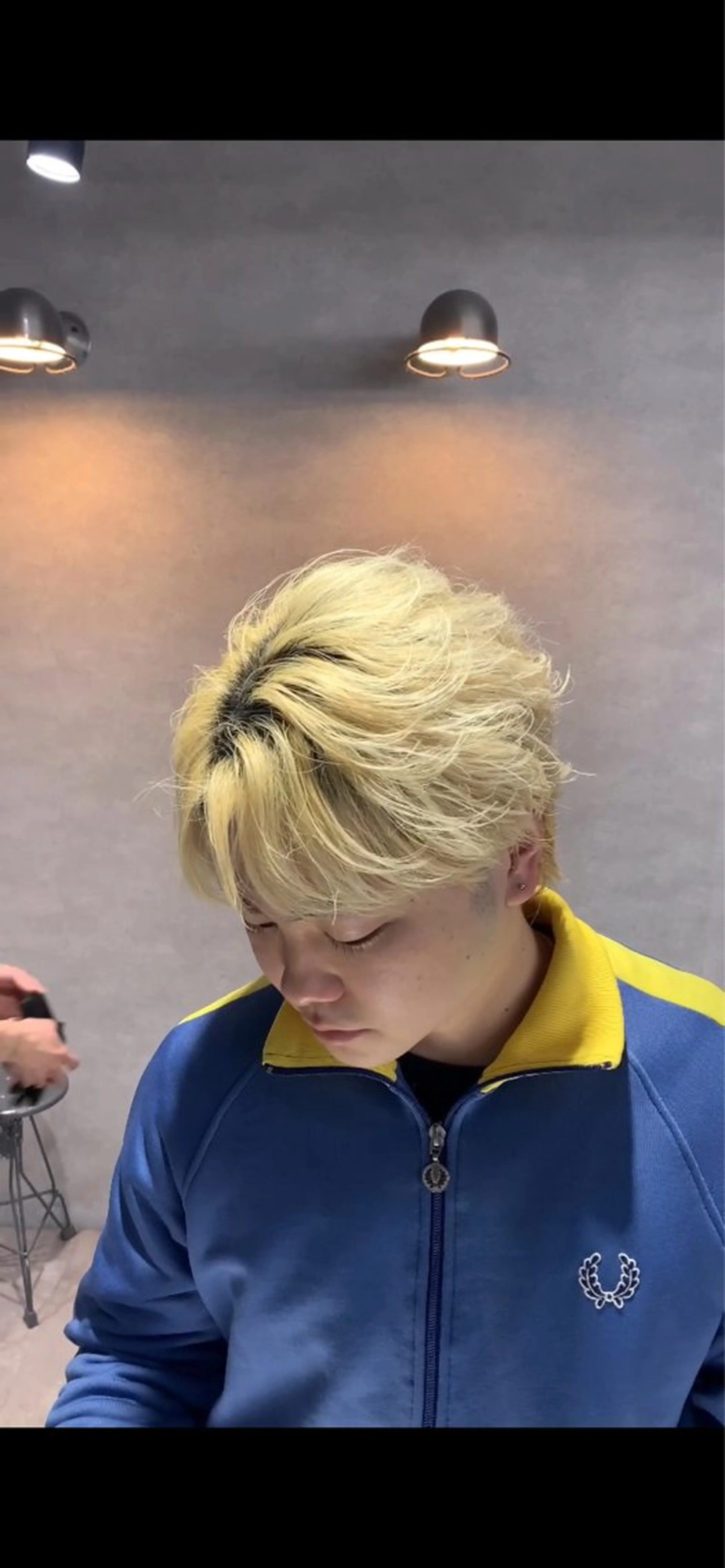 ショート カラー パーマ ハイライトカラー メッシュ ハイライト ショートヘア 縮毛矯正 福井祥太／海外風 /プードルパーマのヘアスタイル