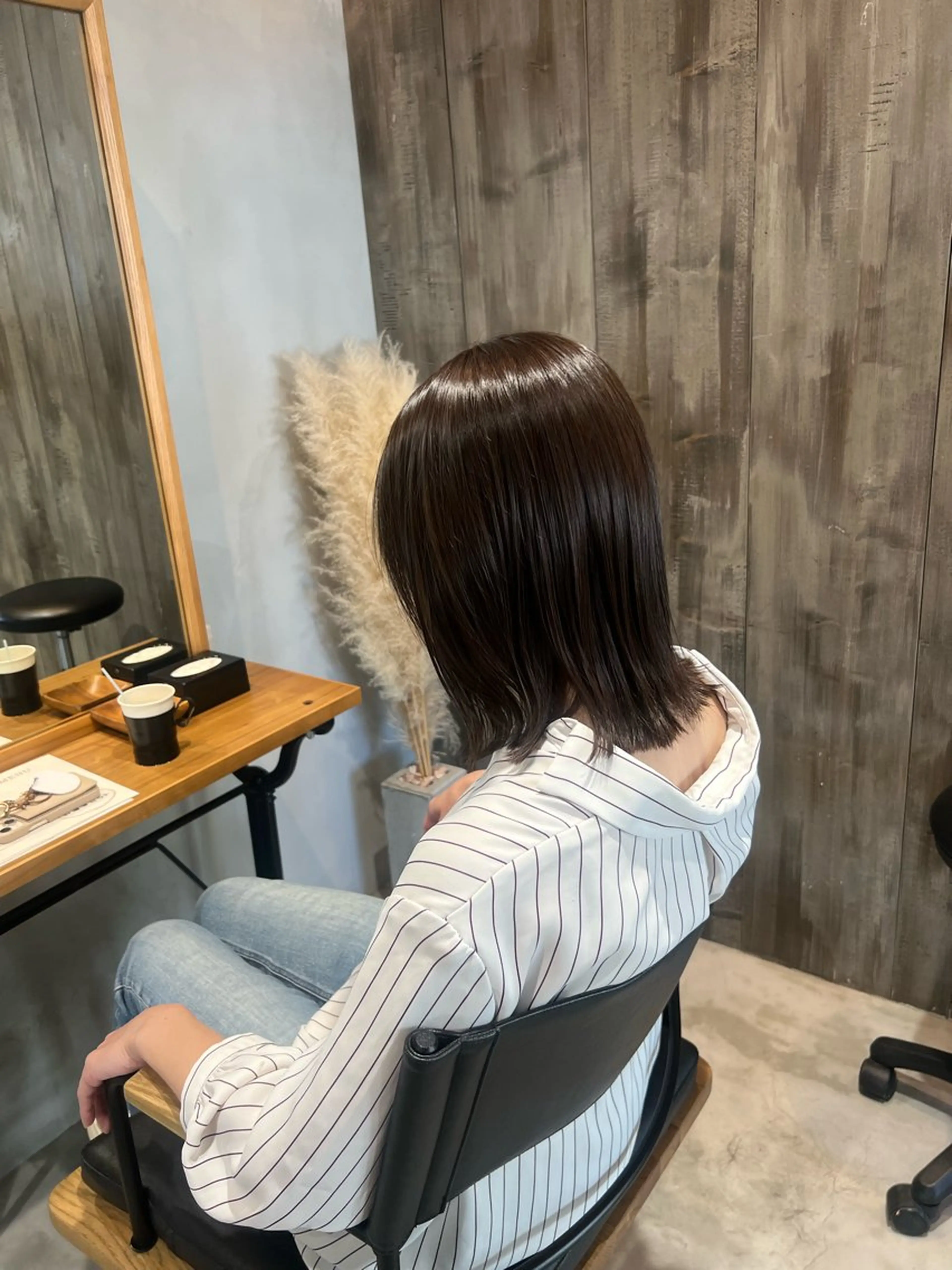 セミロング トリートメント 🎀Lolonois 池田店🎀佐藤百奈美のヘアスタイル