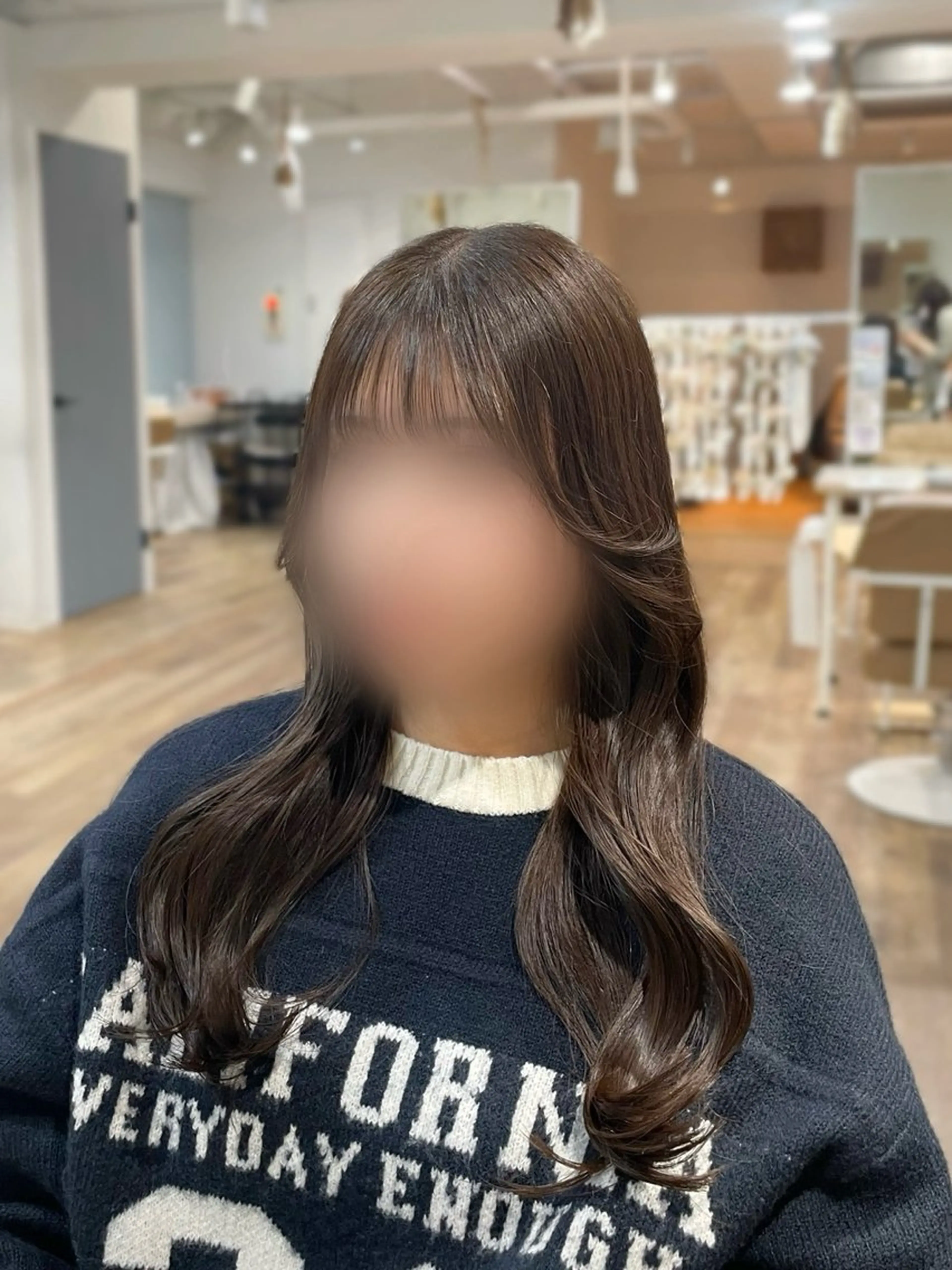 ロング カット ヘアカラー トリートメント ピンク・ラベンダー/ レイヤー/NANAのヘアスタイル