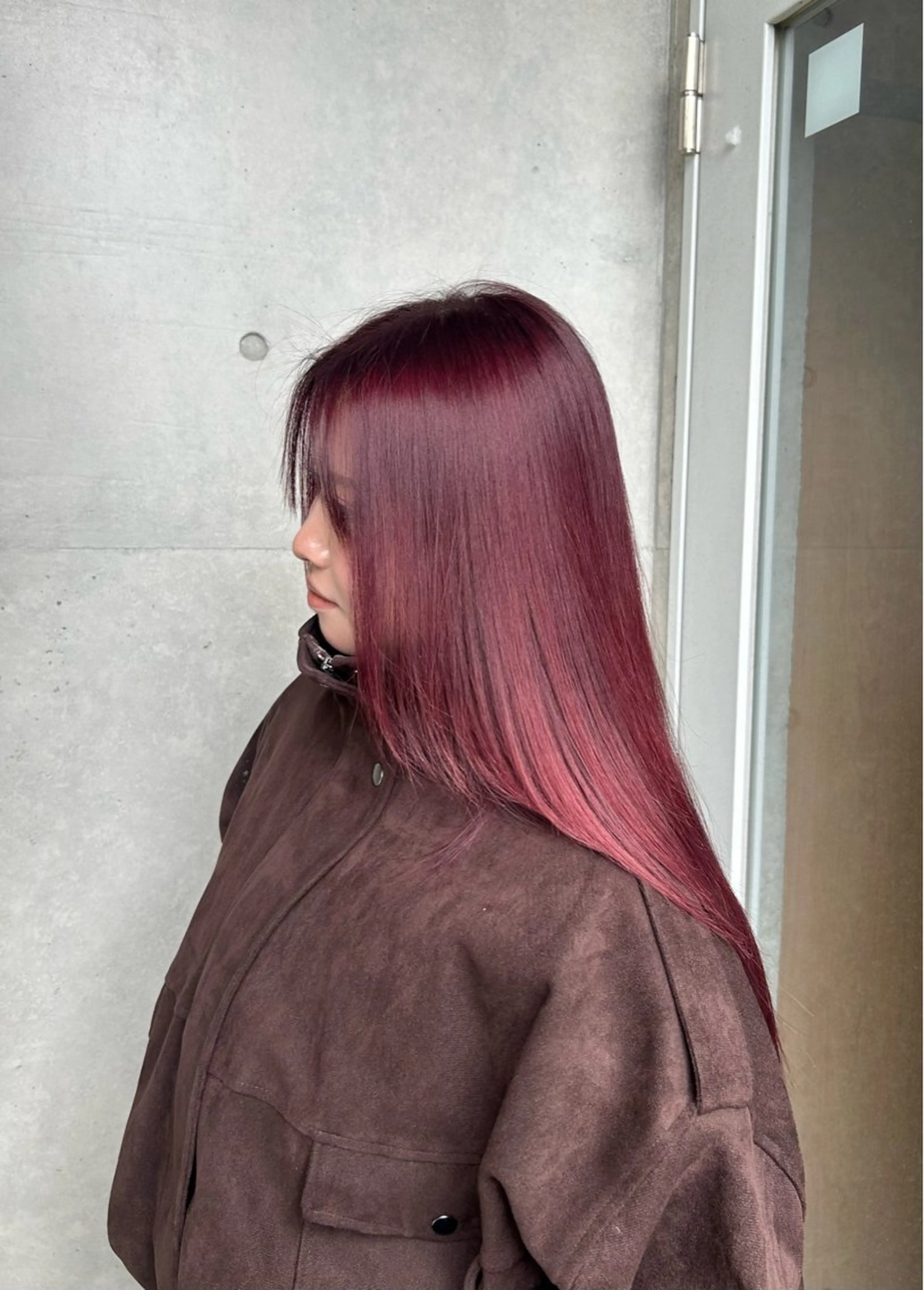 ロング 海外風カラー🌿 透明感白髪染めのヘアスタイル