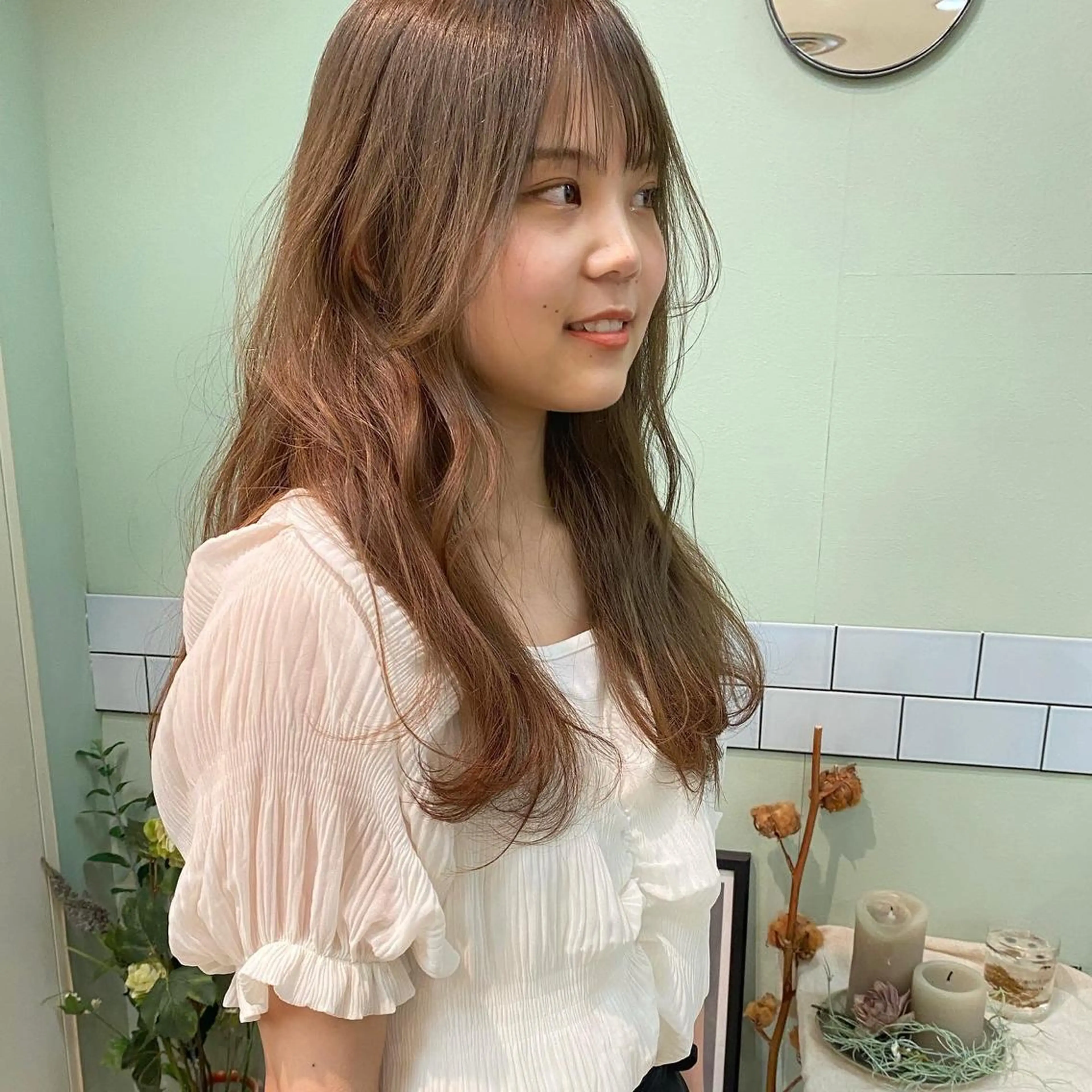 セミロング カラー 田室 和幸のヘアスタイル