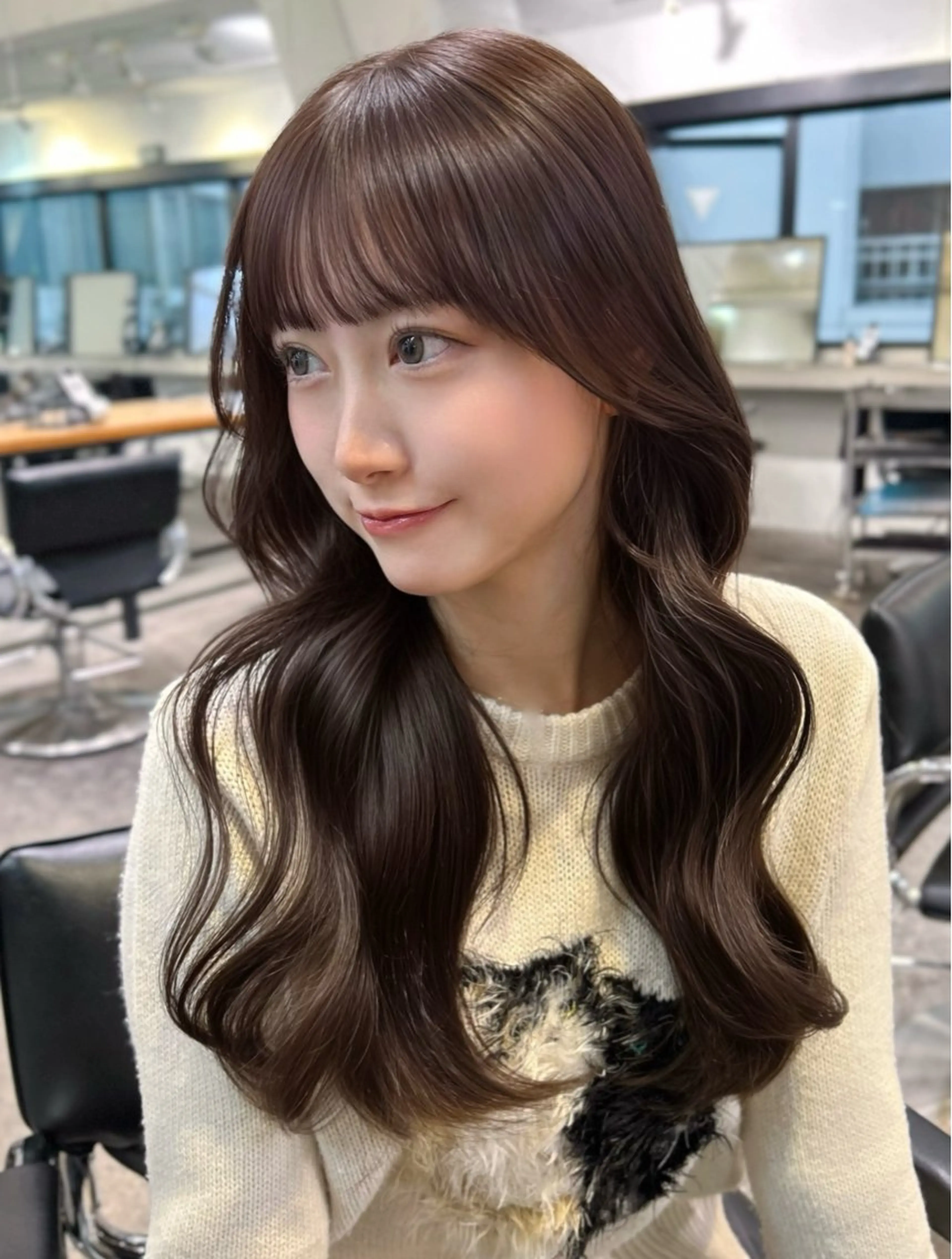 ロング 縮毛矯正 宮本晃成のヘアスタイル