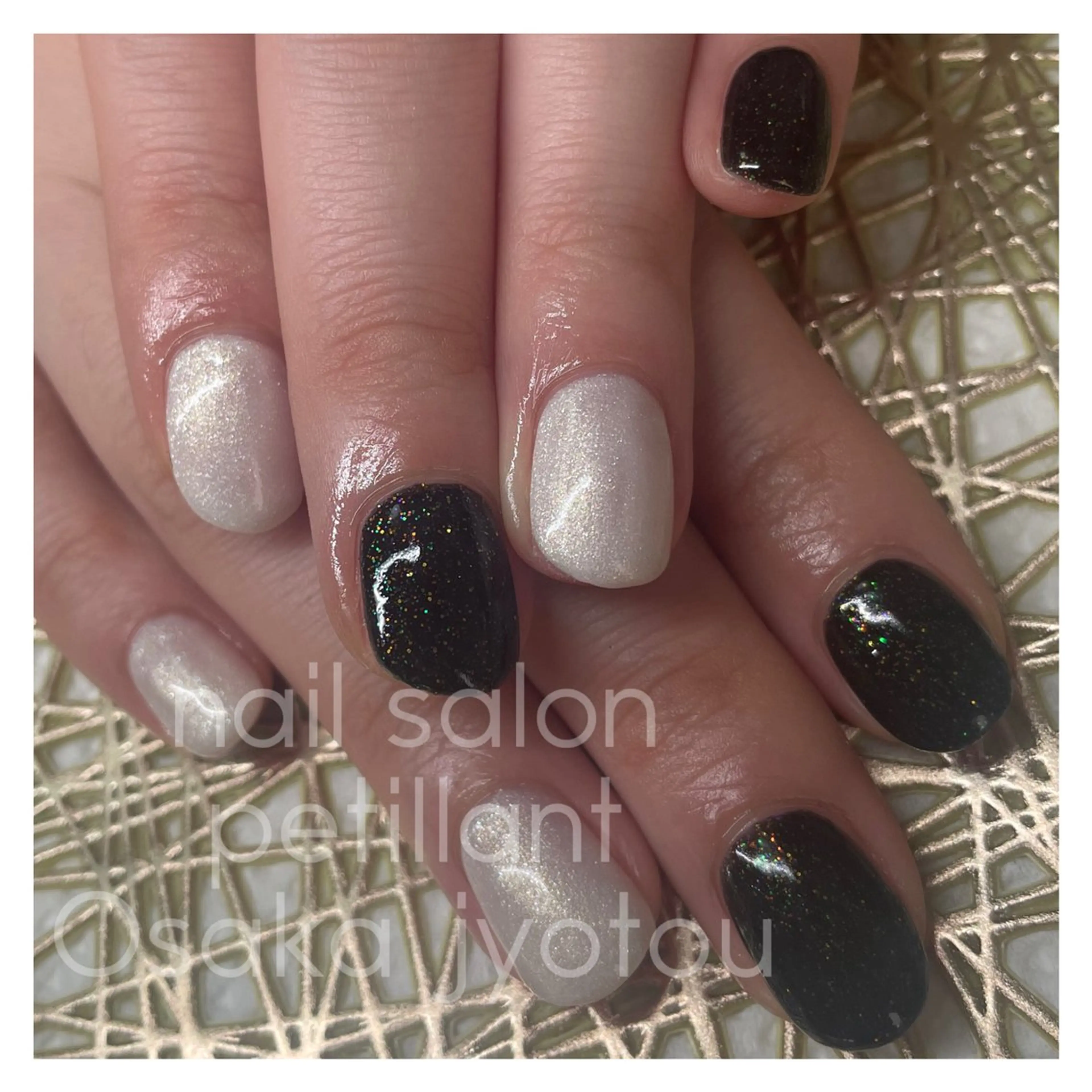 ネイル キラキラネイル 冬ネイル クリスマス nail salon petillantのネイルデザイン