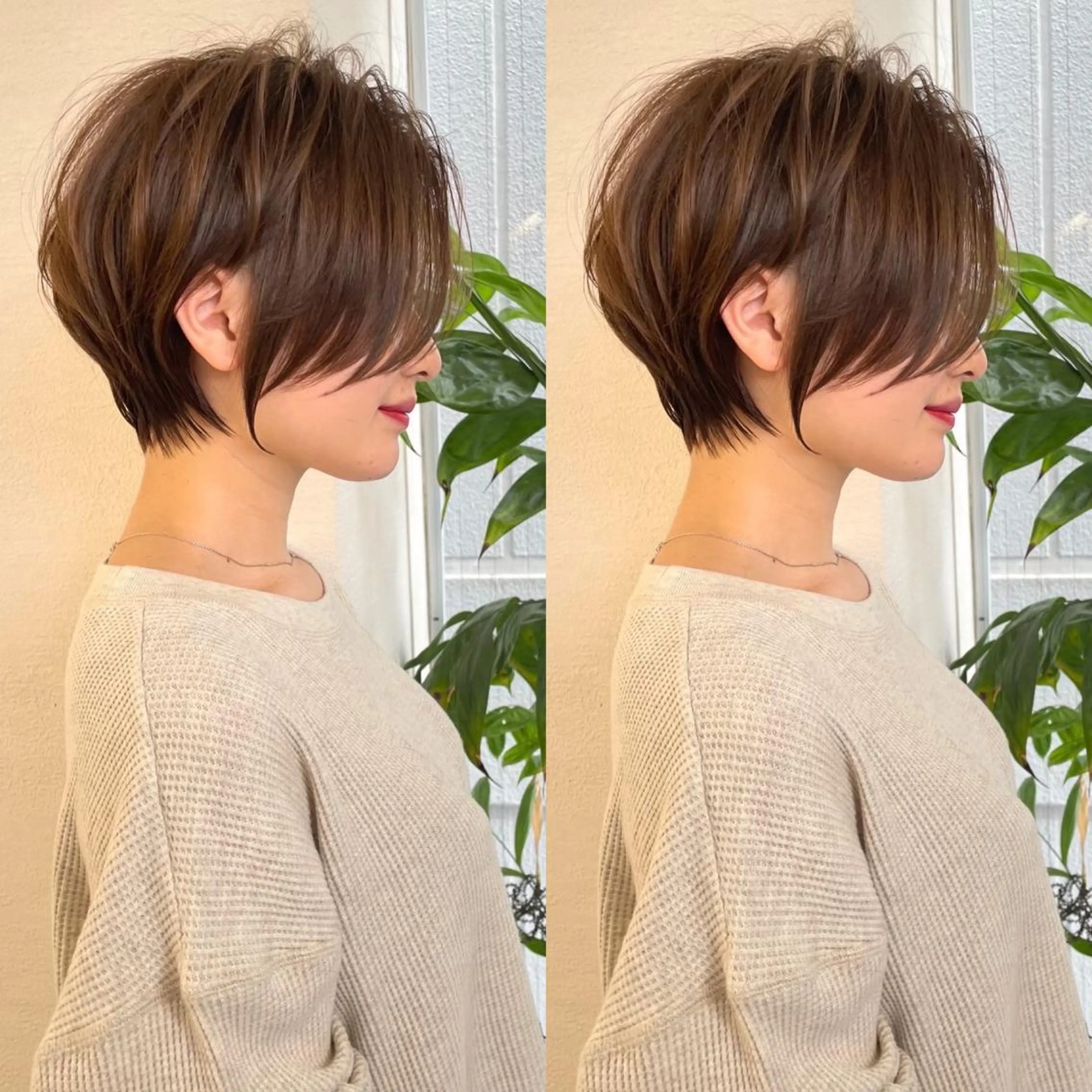 ショート カラー カット ヘアカラー トリートメント 縮毛/ショート/ ボブ/レイヤー/小原のヘアスタイル